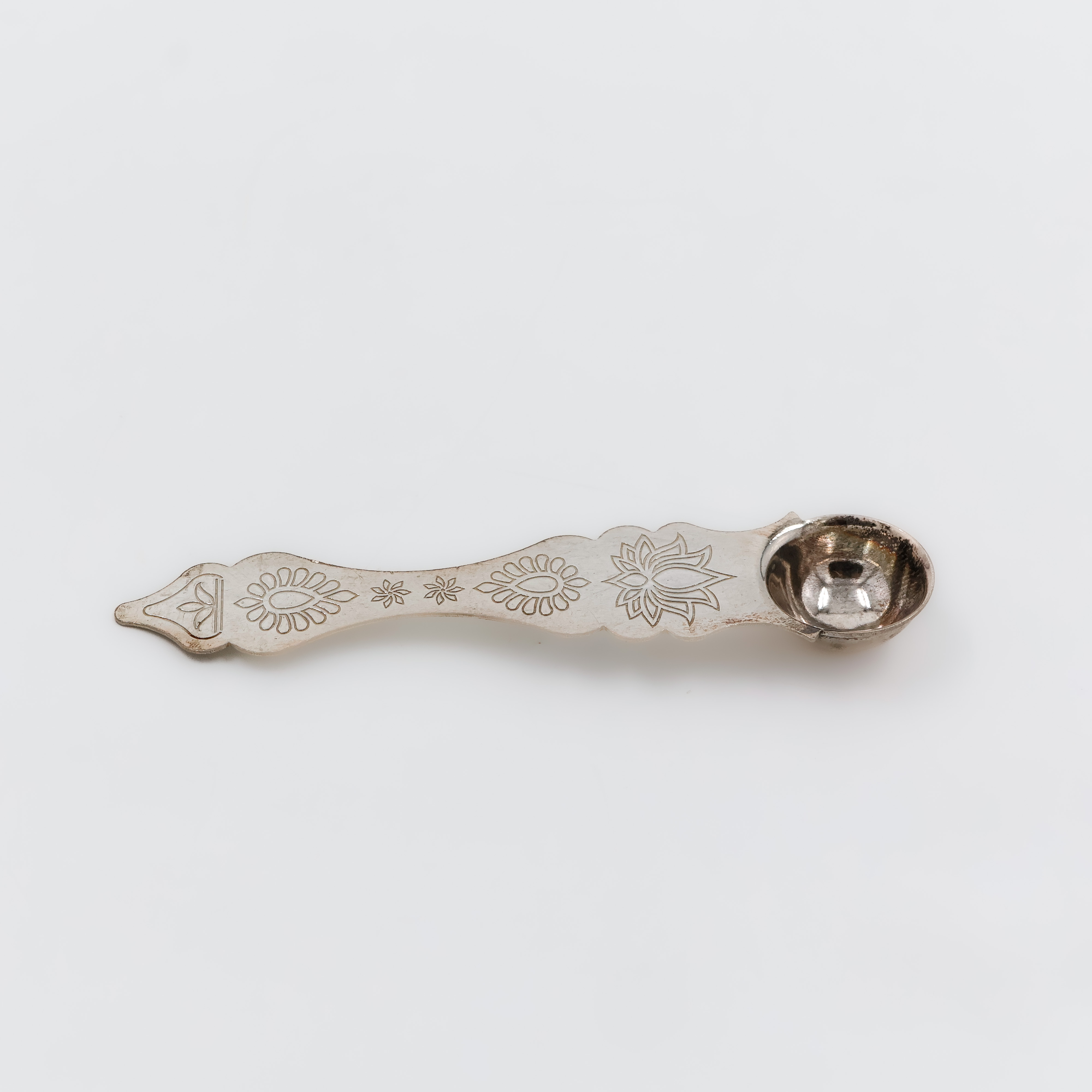 Ornate Design Silver Spoon - 
