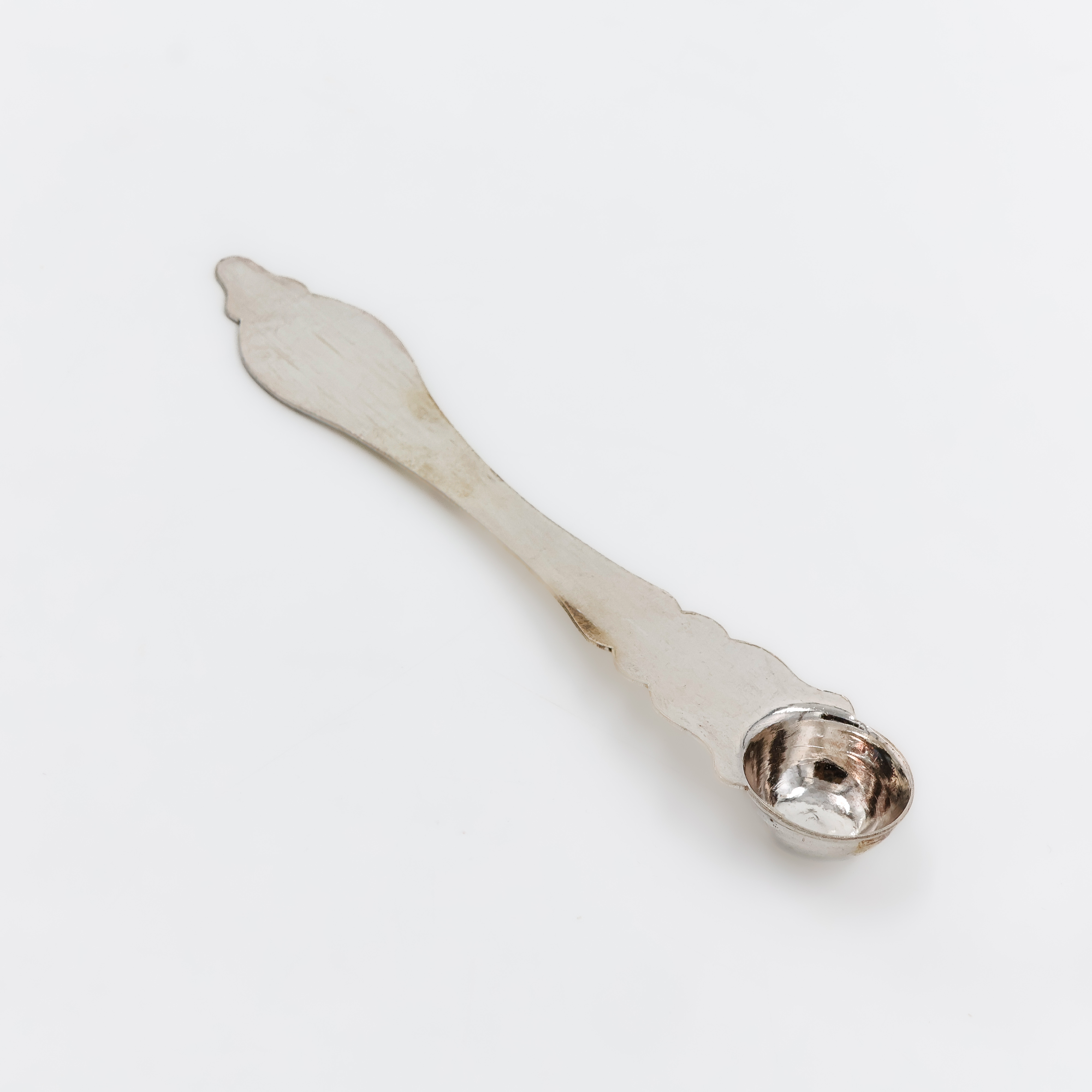 Leaf Patterned Silver Spoon - 