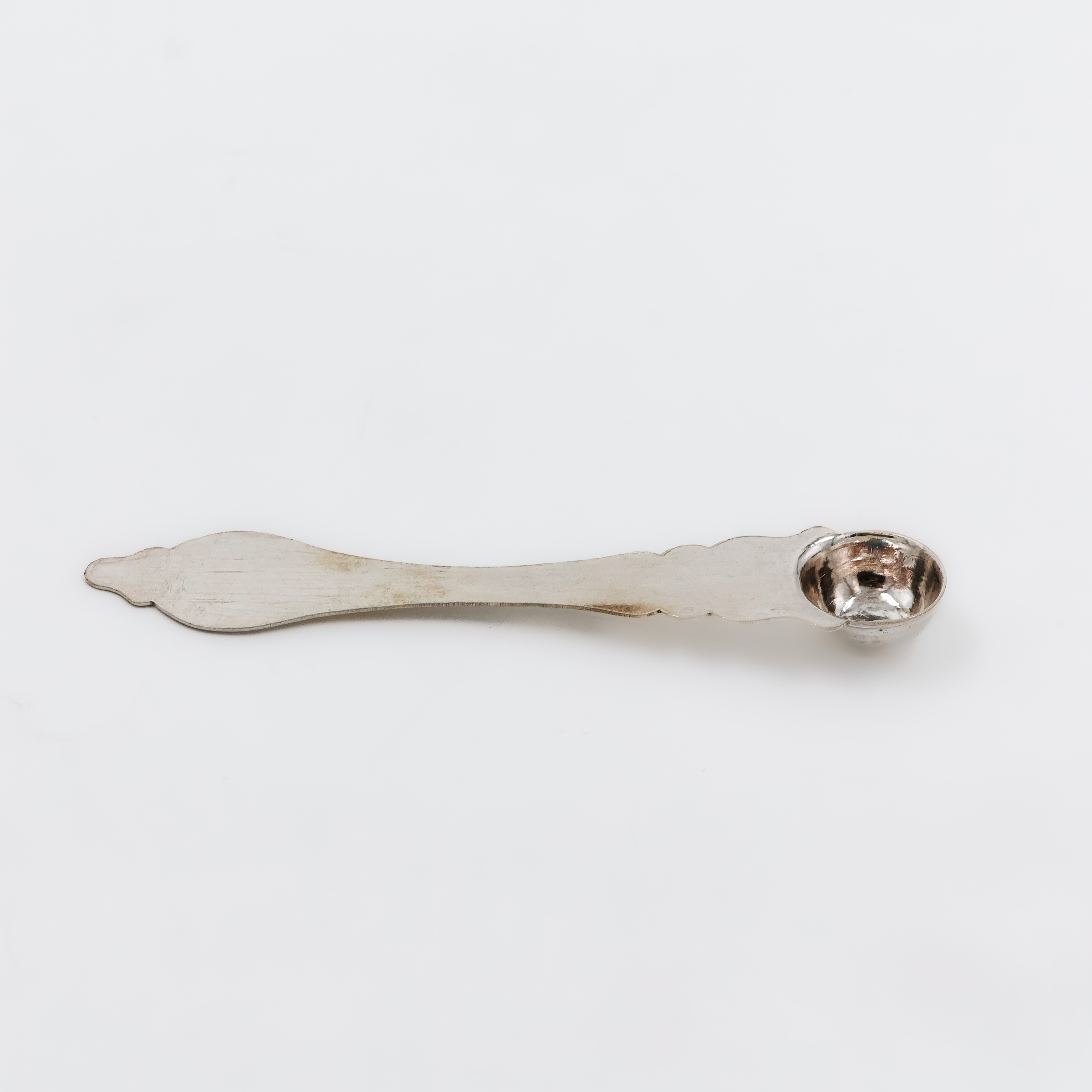 Leaf Patterned Silver Spoon - 