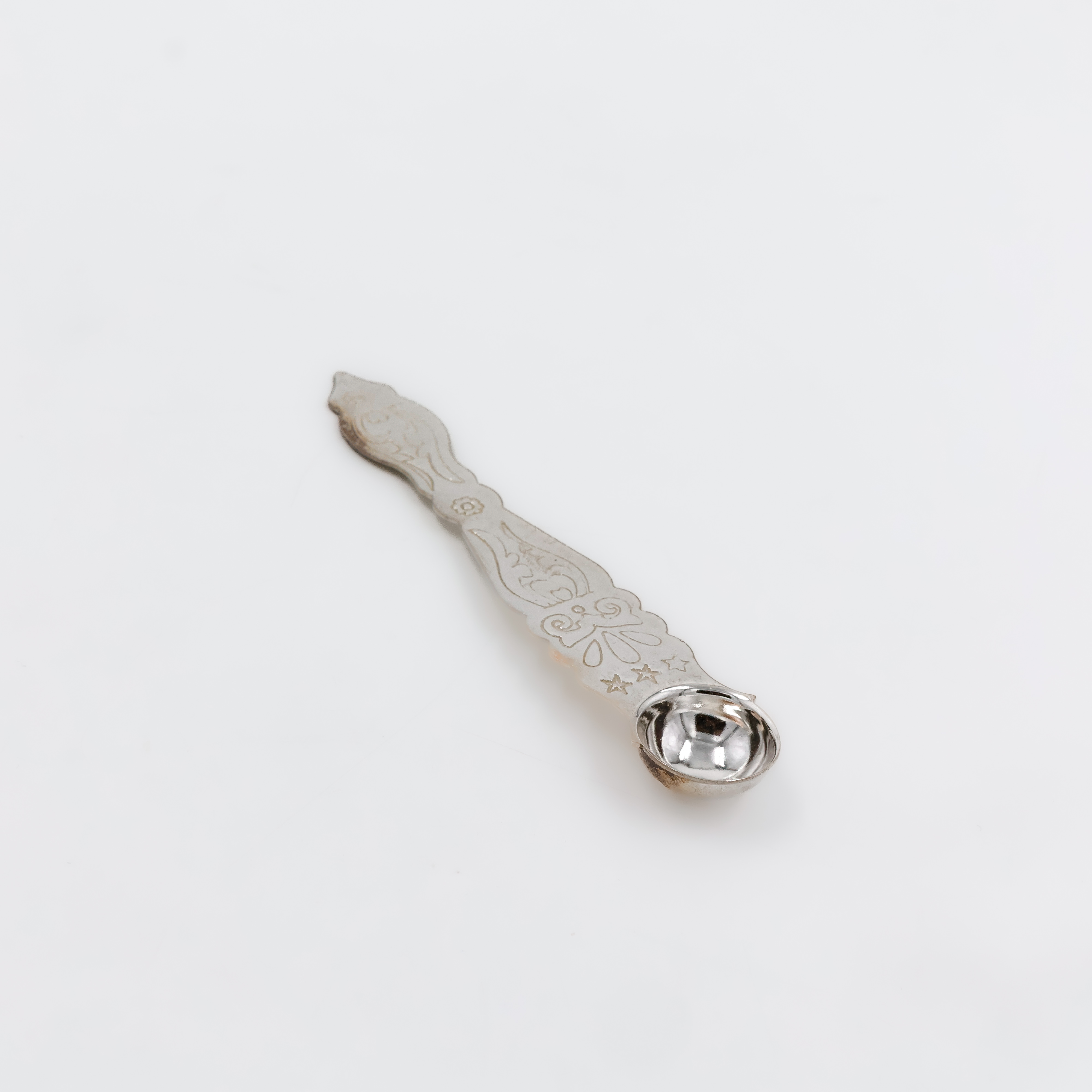 Ornate Handle Silver Spoon - 