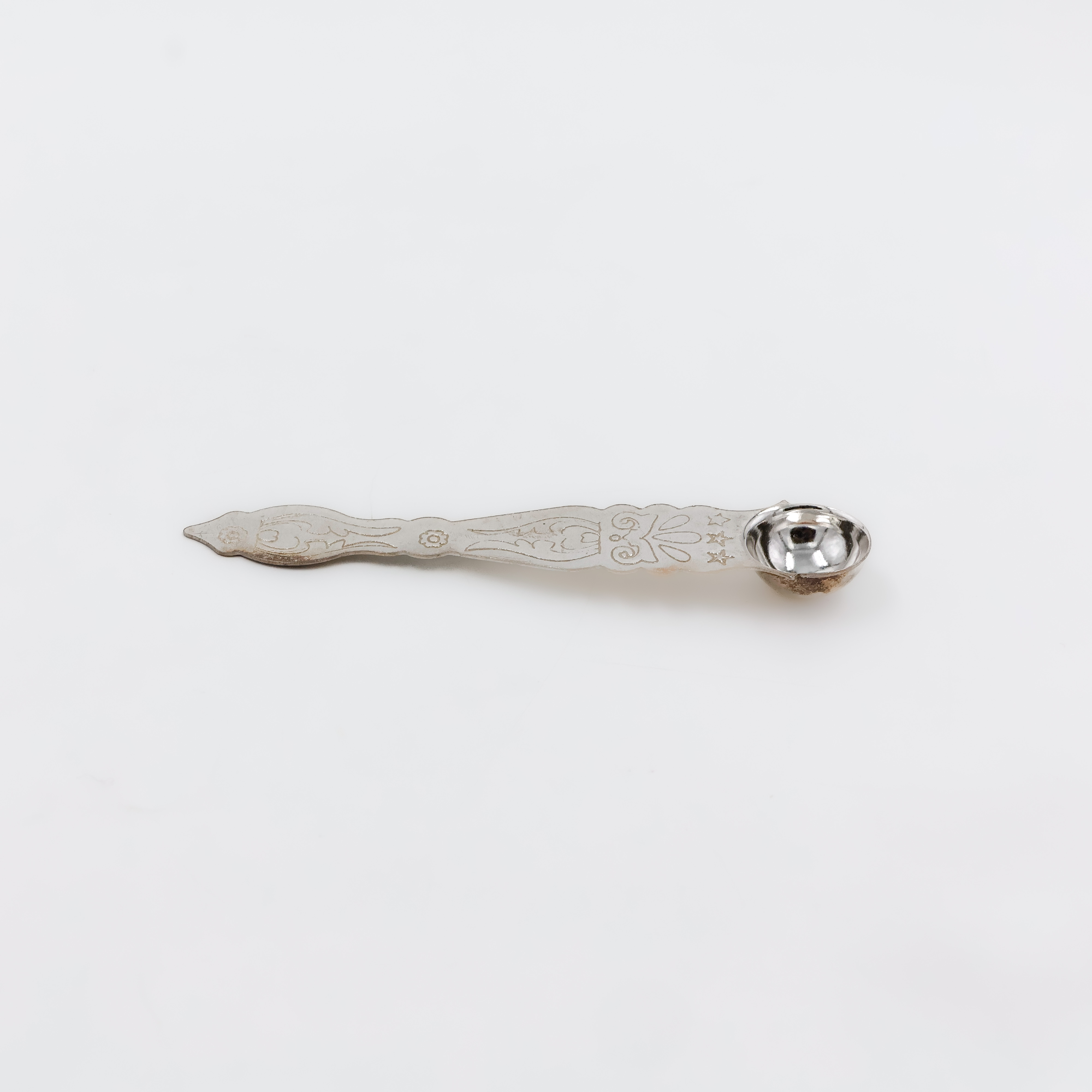 Ornate Handle Silver Spoon - 
