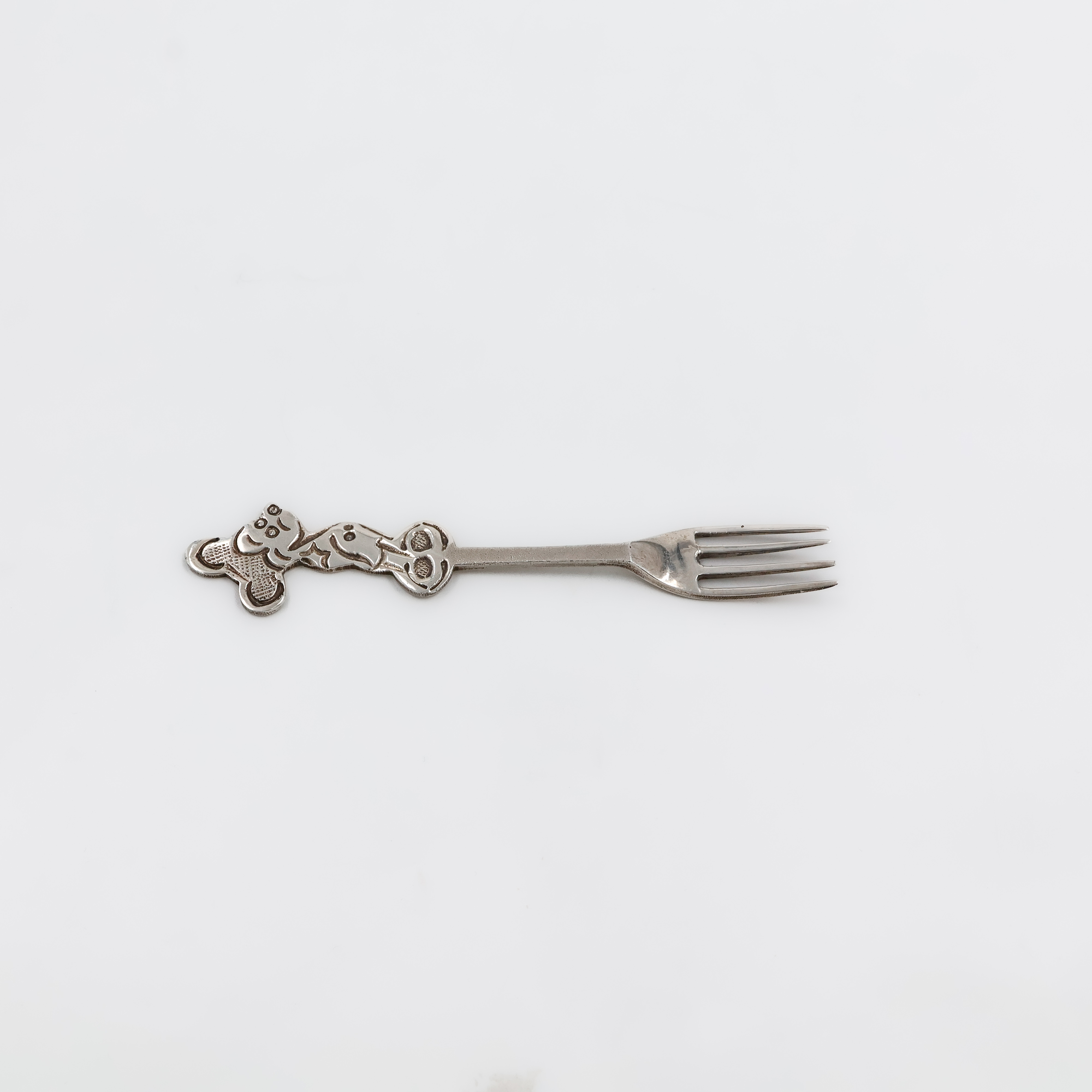 Silver Fork with Ornate Handle - 