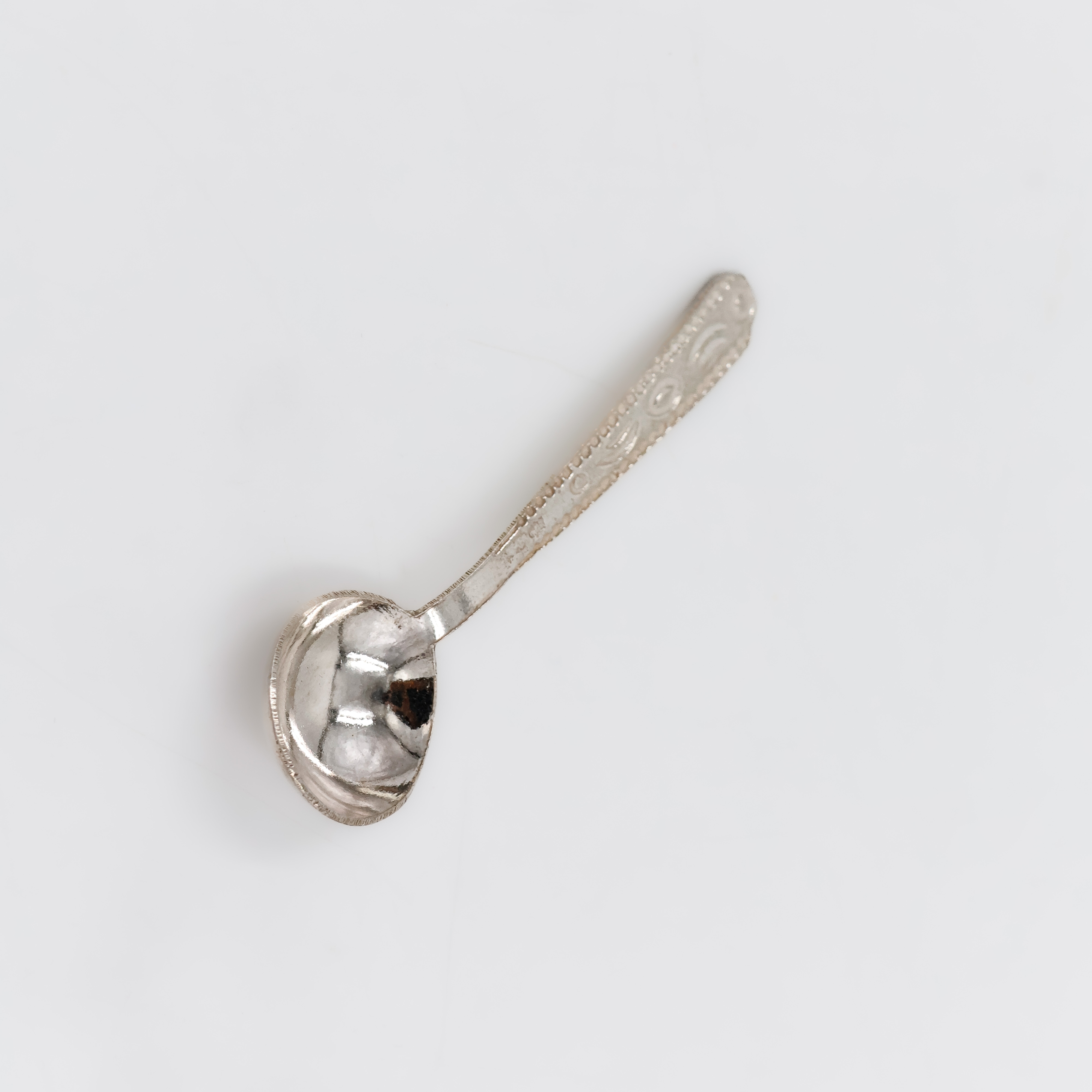 Mini Round Bowl Silver Spoon - 