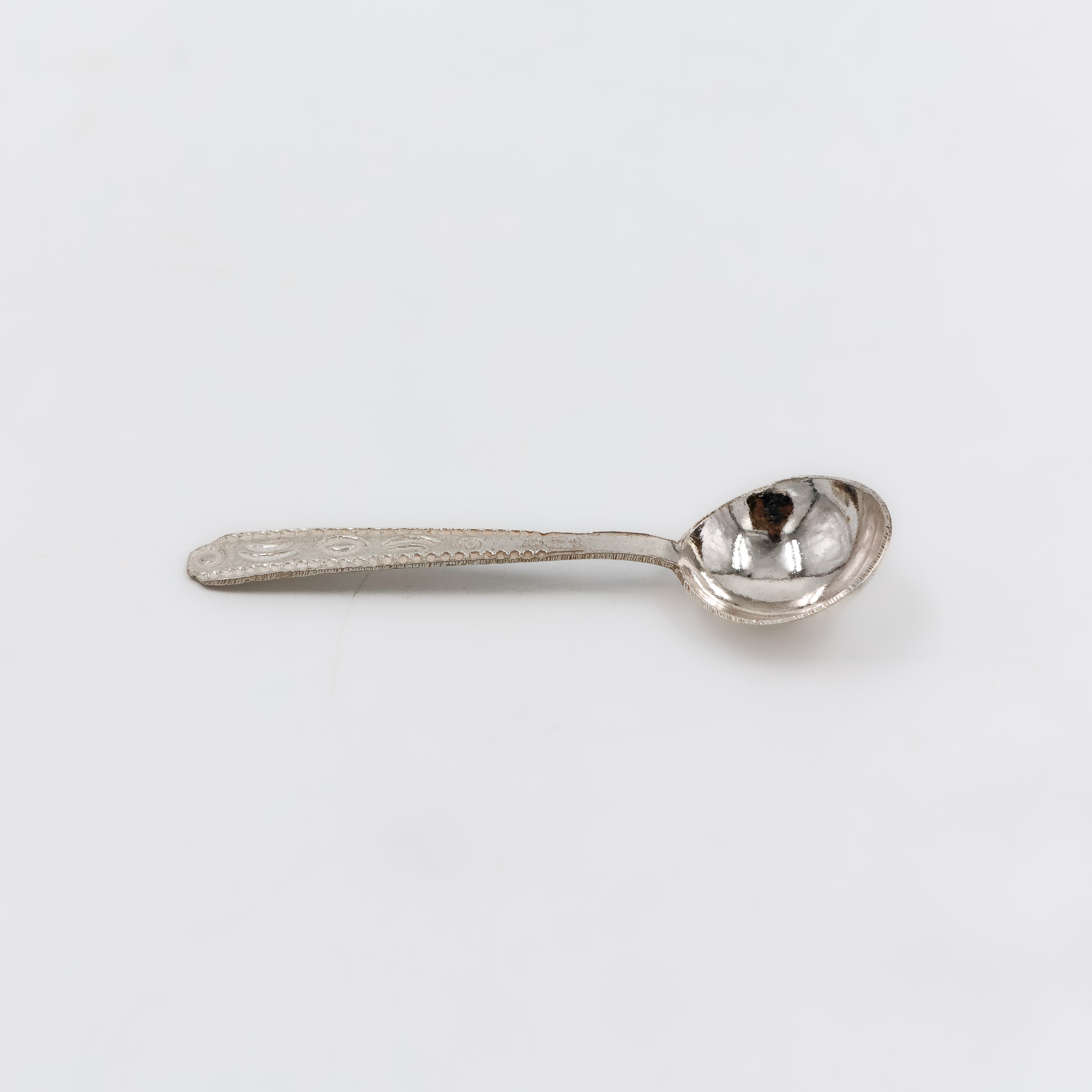 Mini Round Bowl Silver Spoon - 