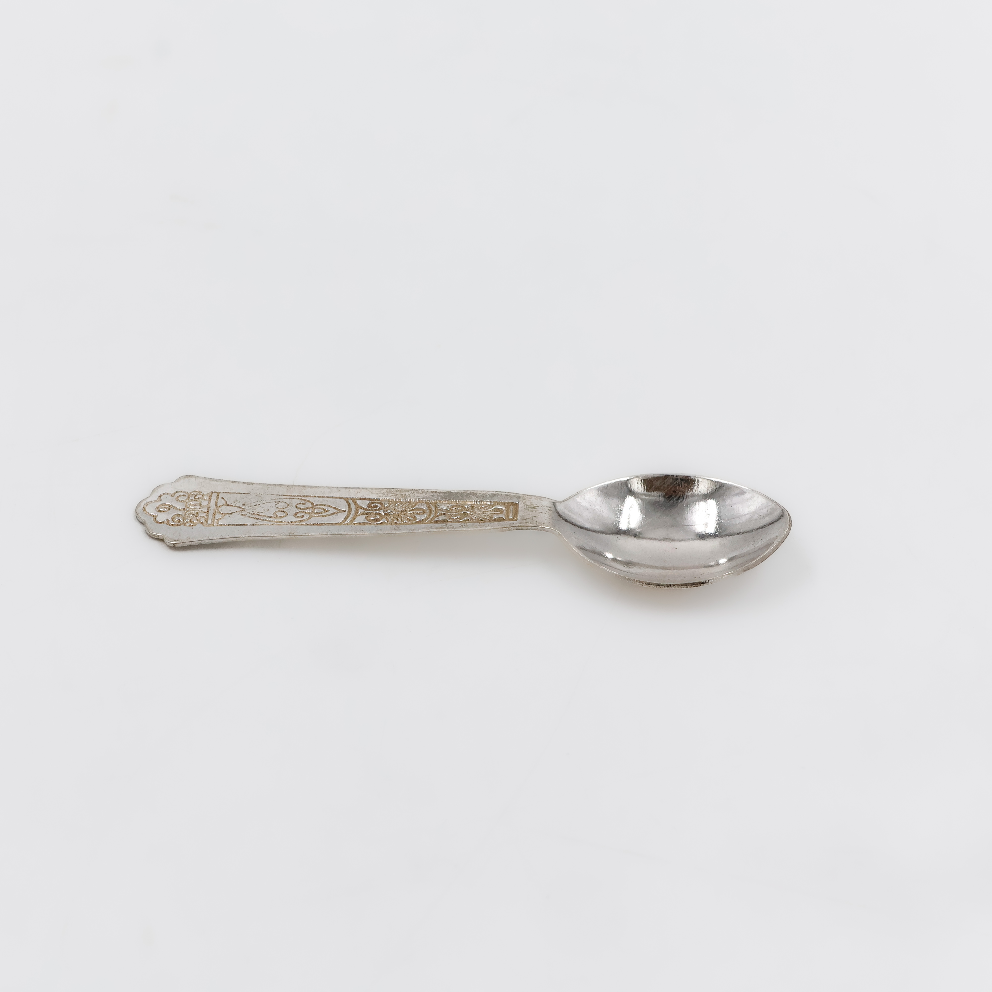 Short Handle Silver Spoon - 