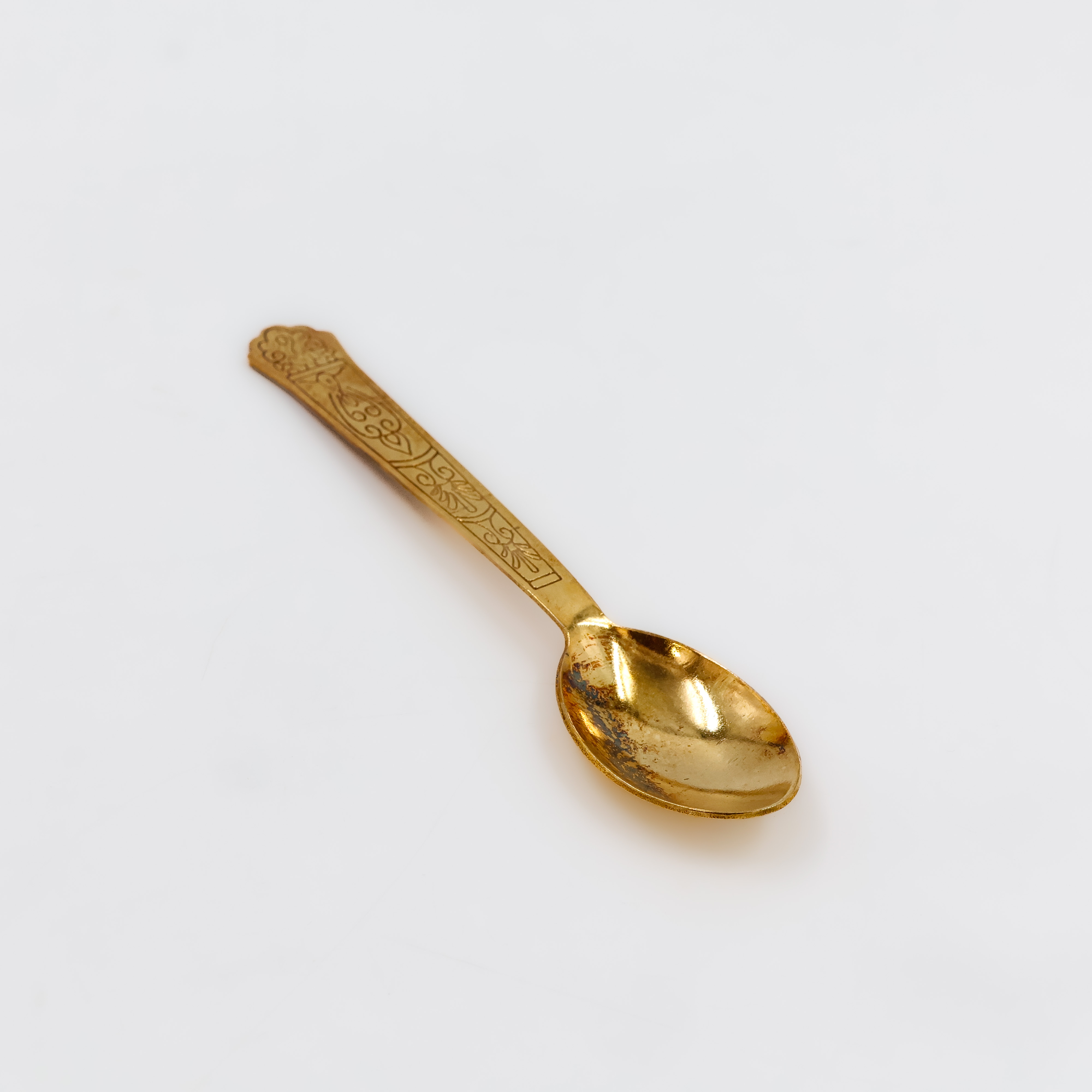 Gold-Plated Pure Silver Spoon - 