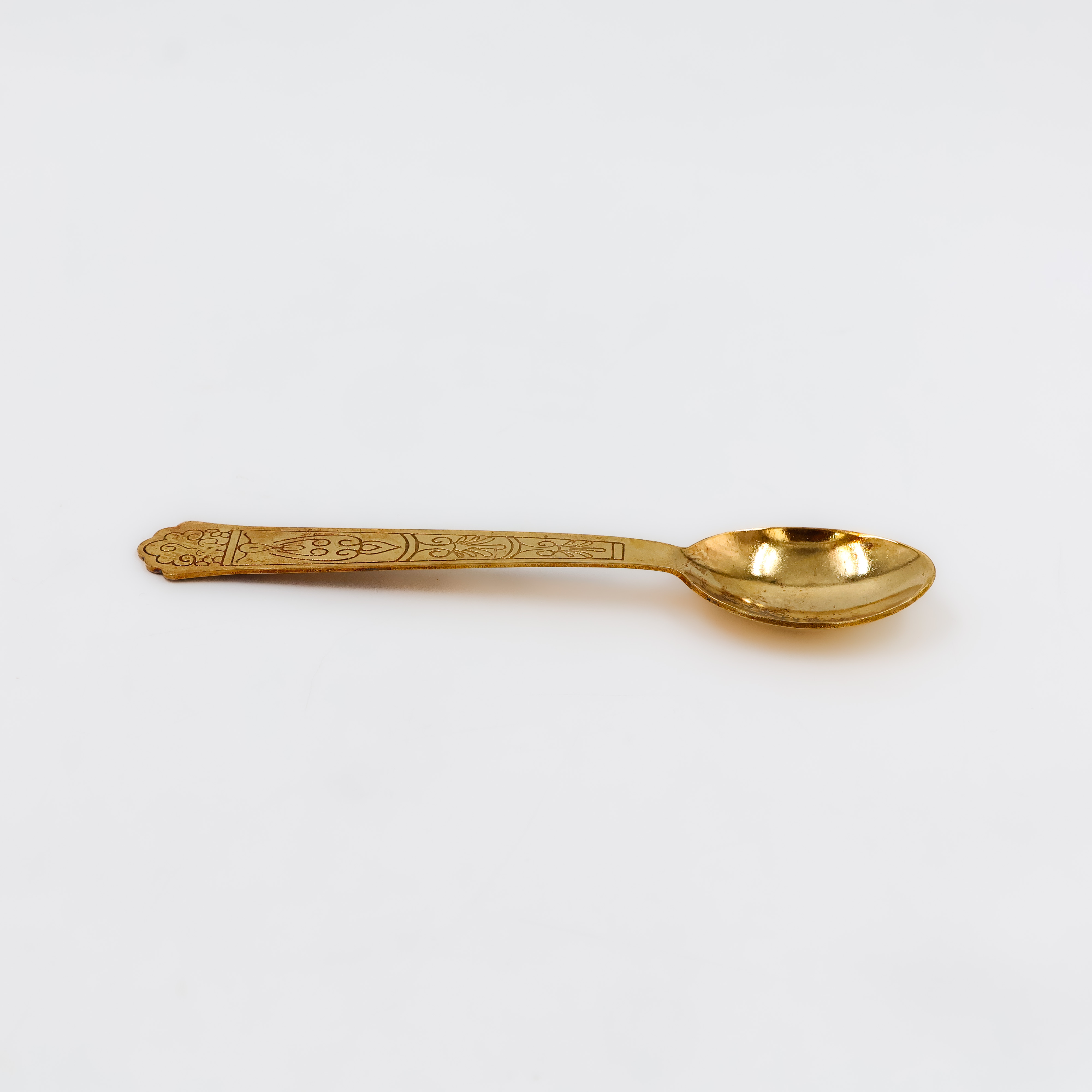 Gold-Plated Pure Silver Spoon - 