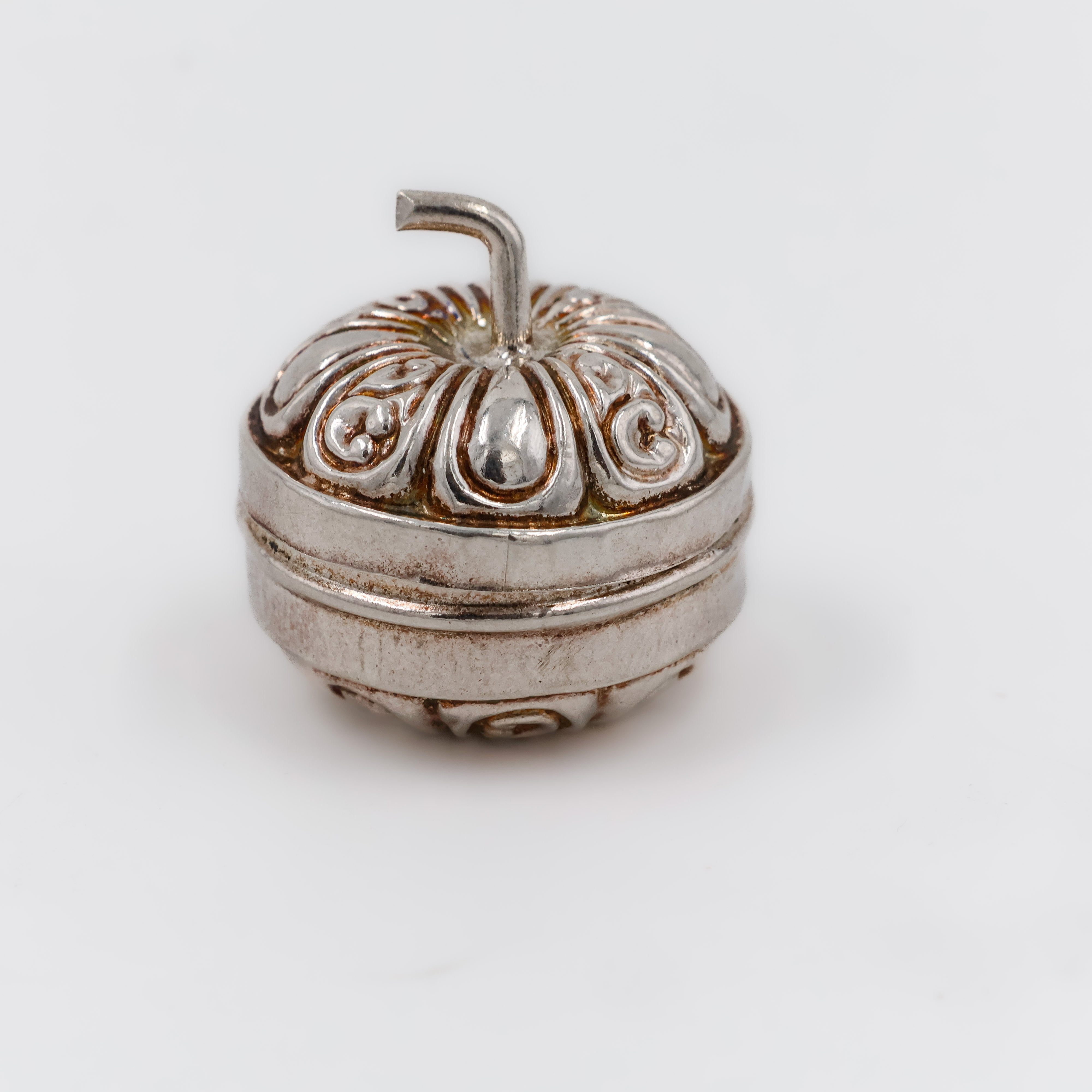 Dome-Top Silver Kumkum Box - 