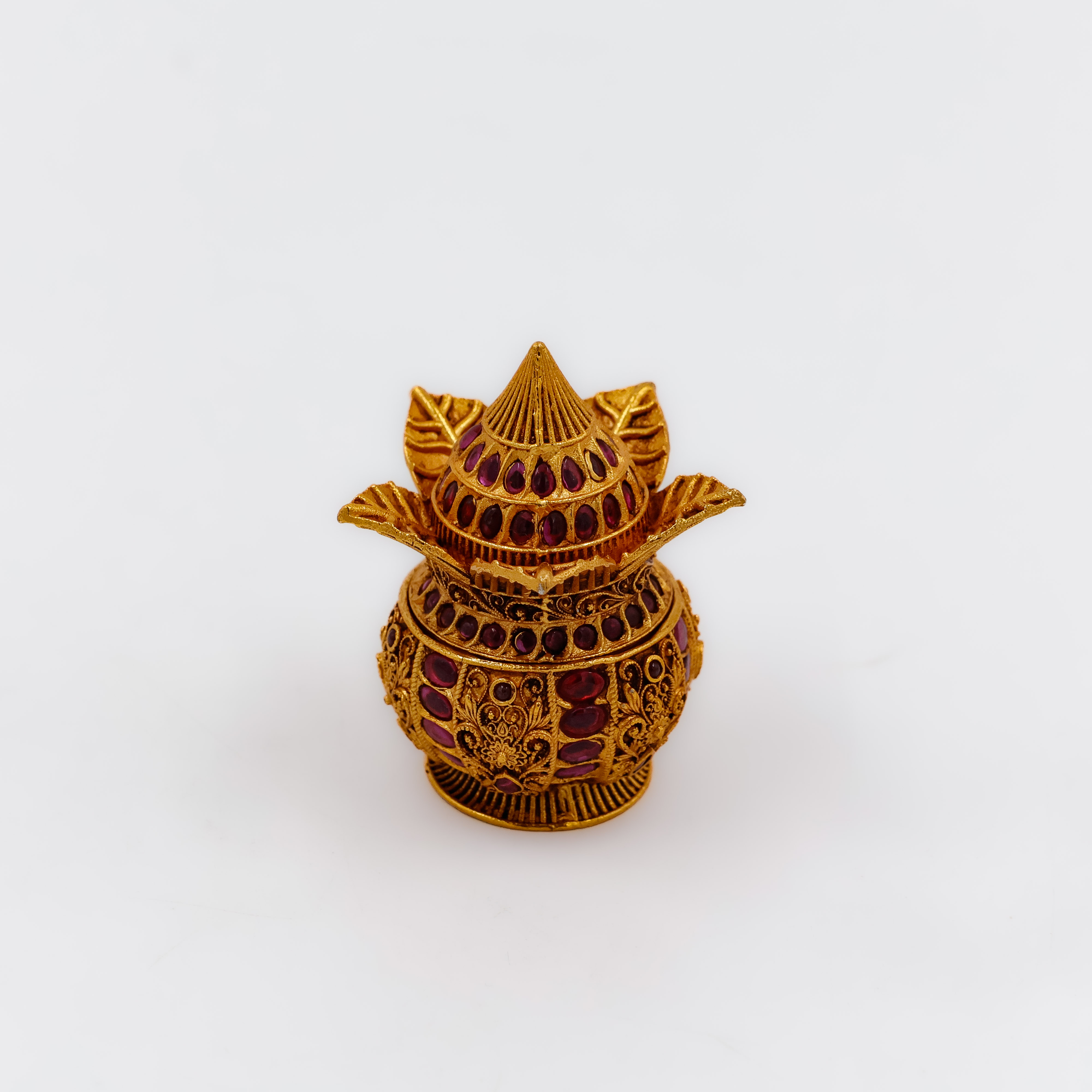 Leaf Crown Style Kumkum Box - 