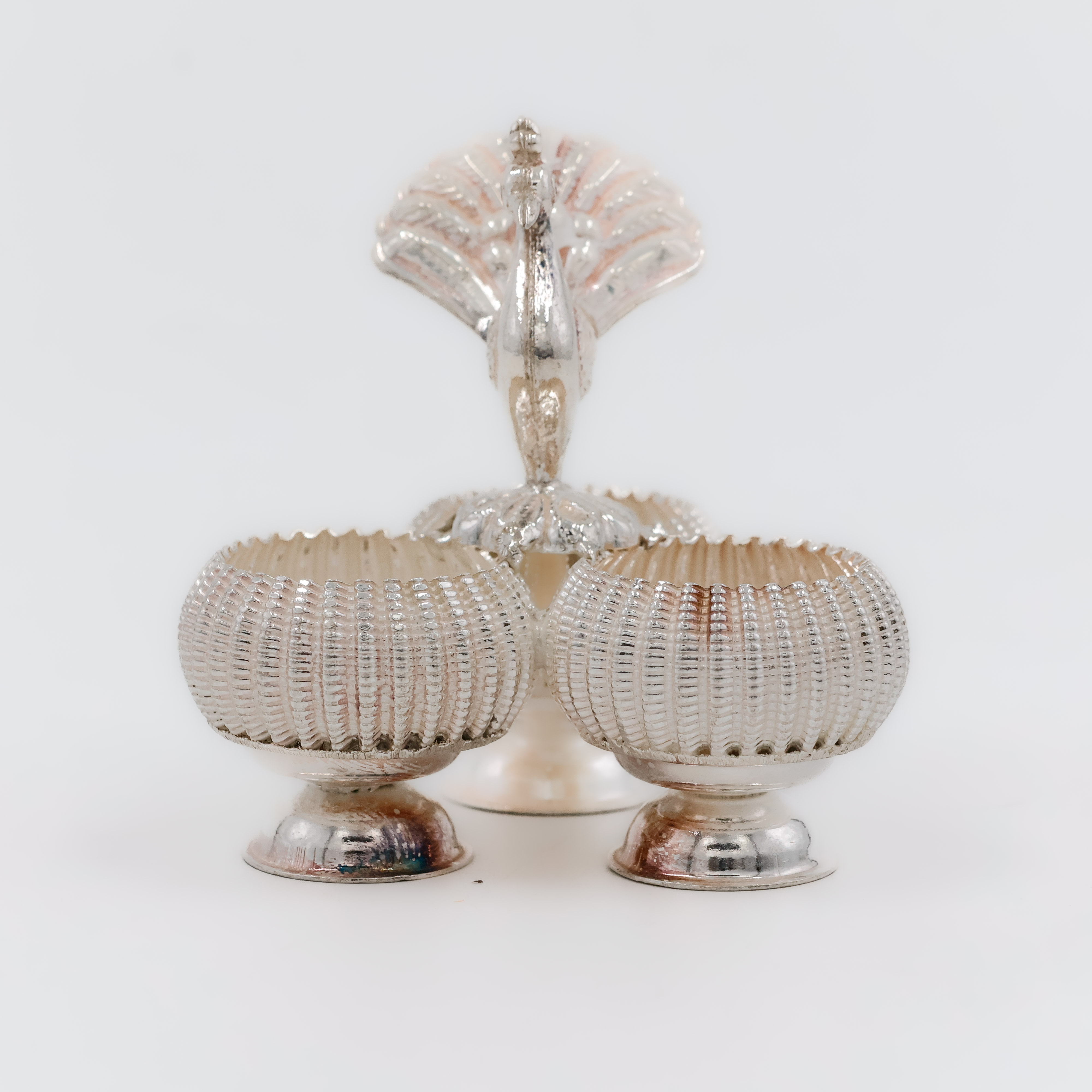 Ornate Silver Chopra Stand - 