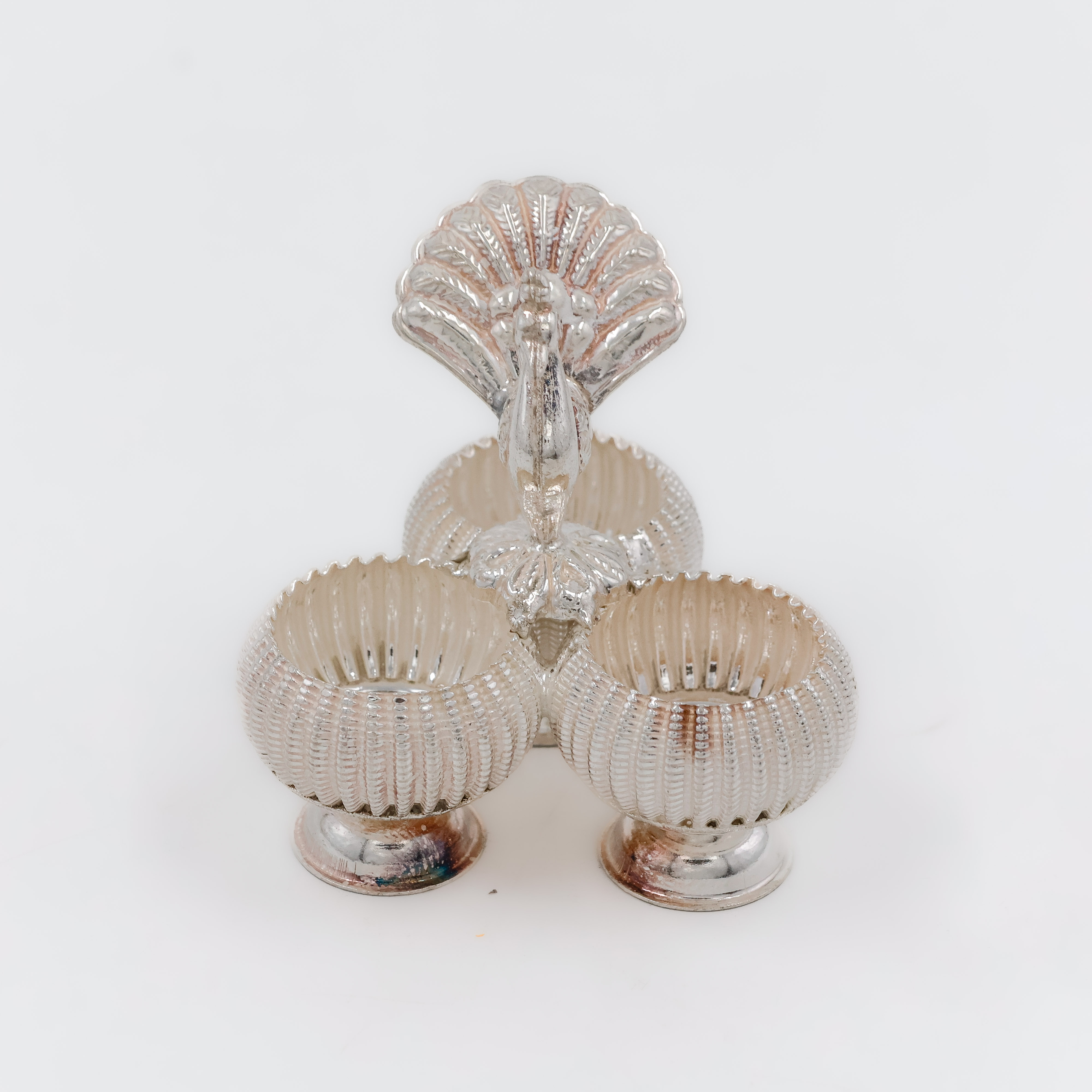 Ornate Silver Chopra Stand - 