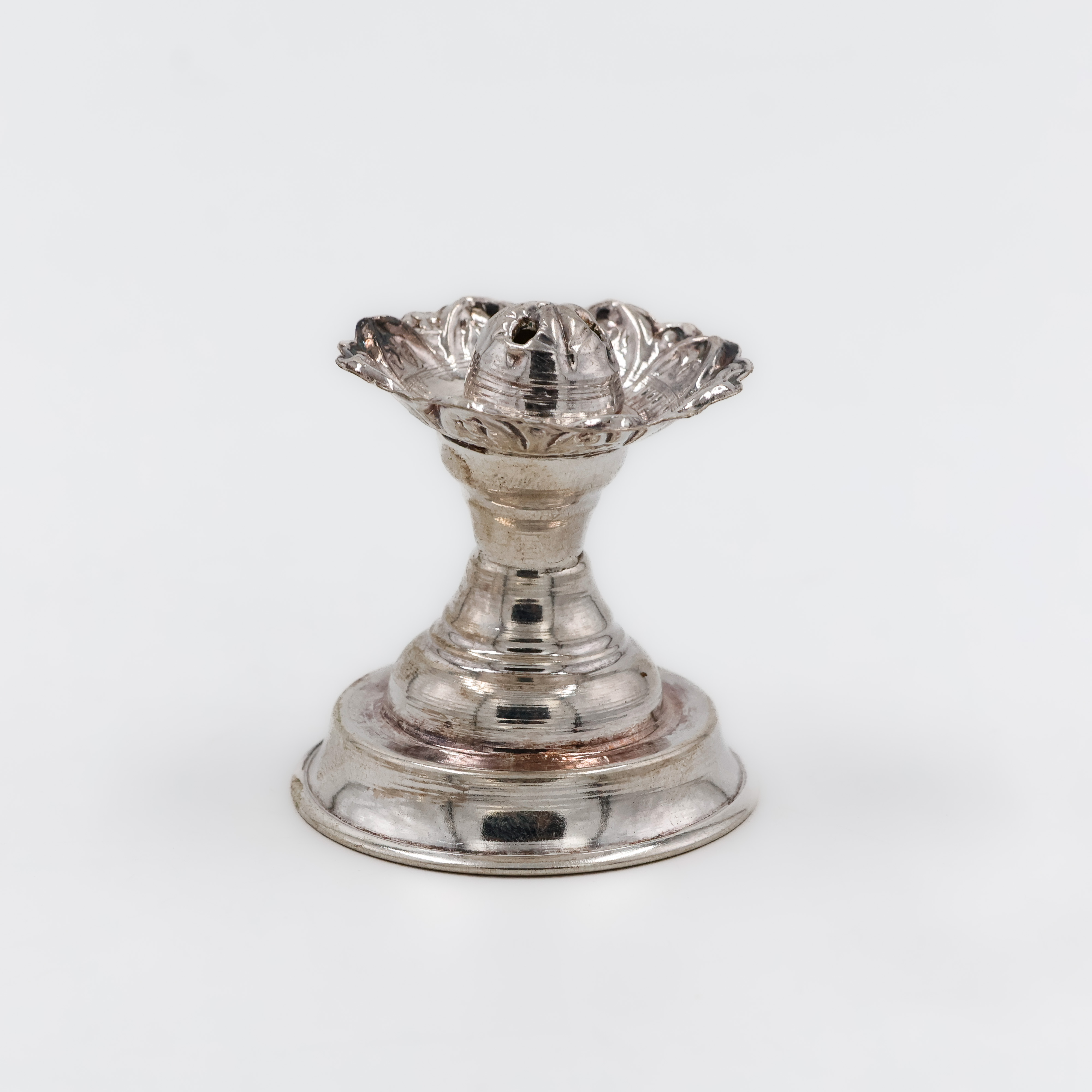 Graceful Lotus Silver Agarbatti Stand - 