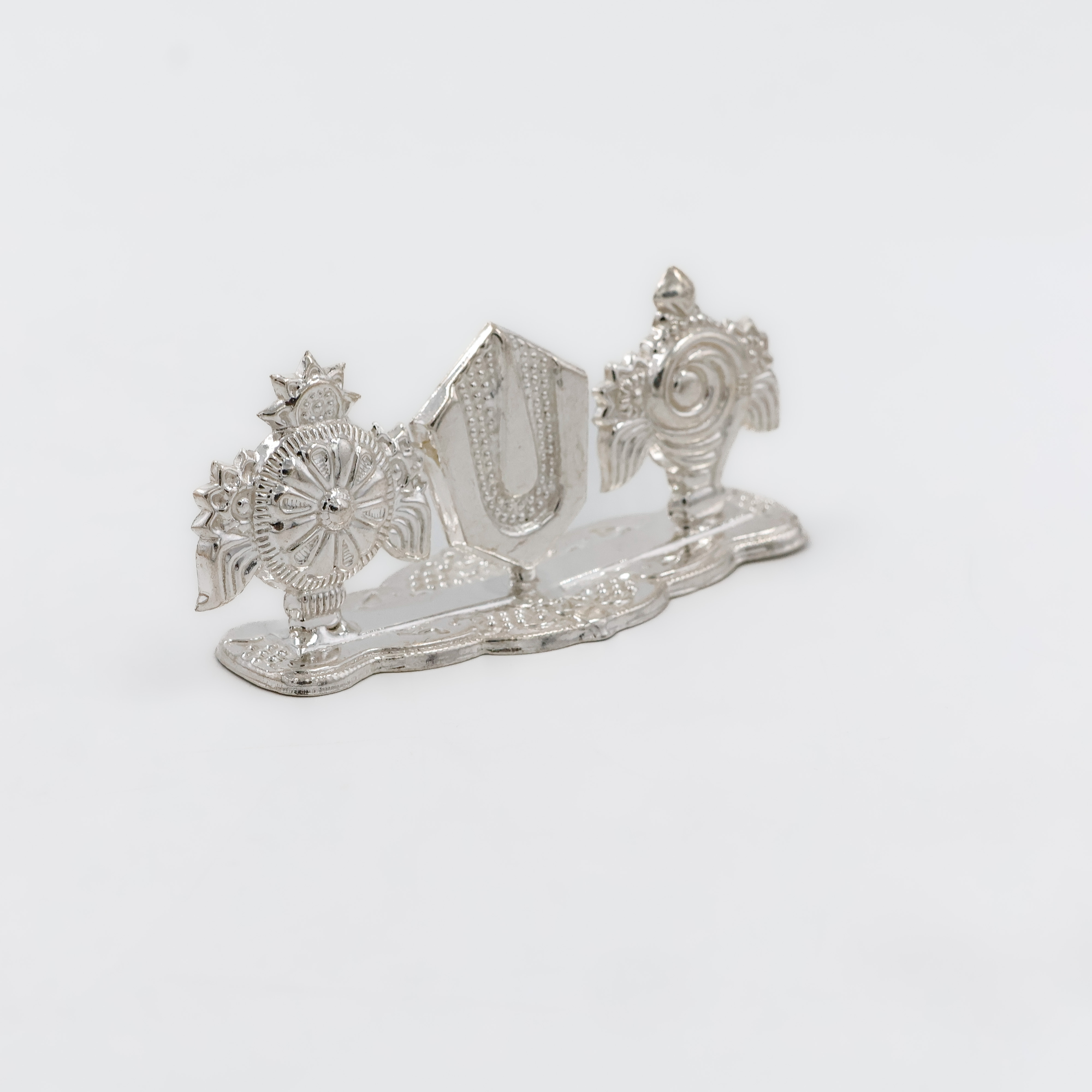 Divine Trio Silver Agarbatti Stand - 