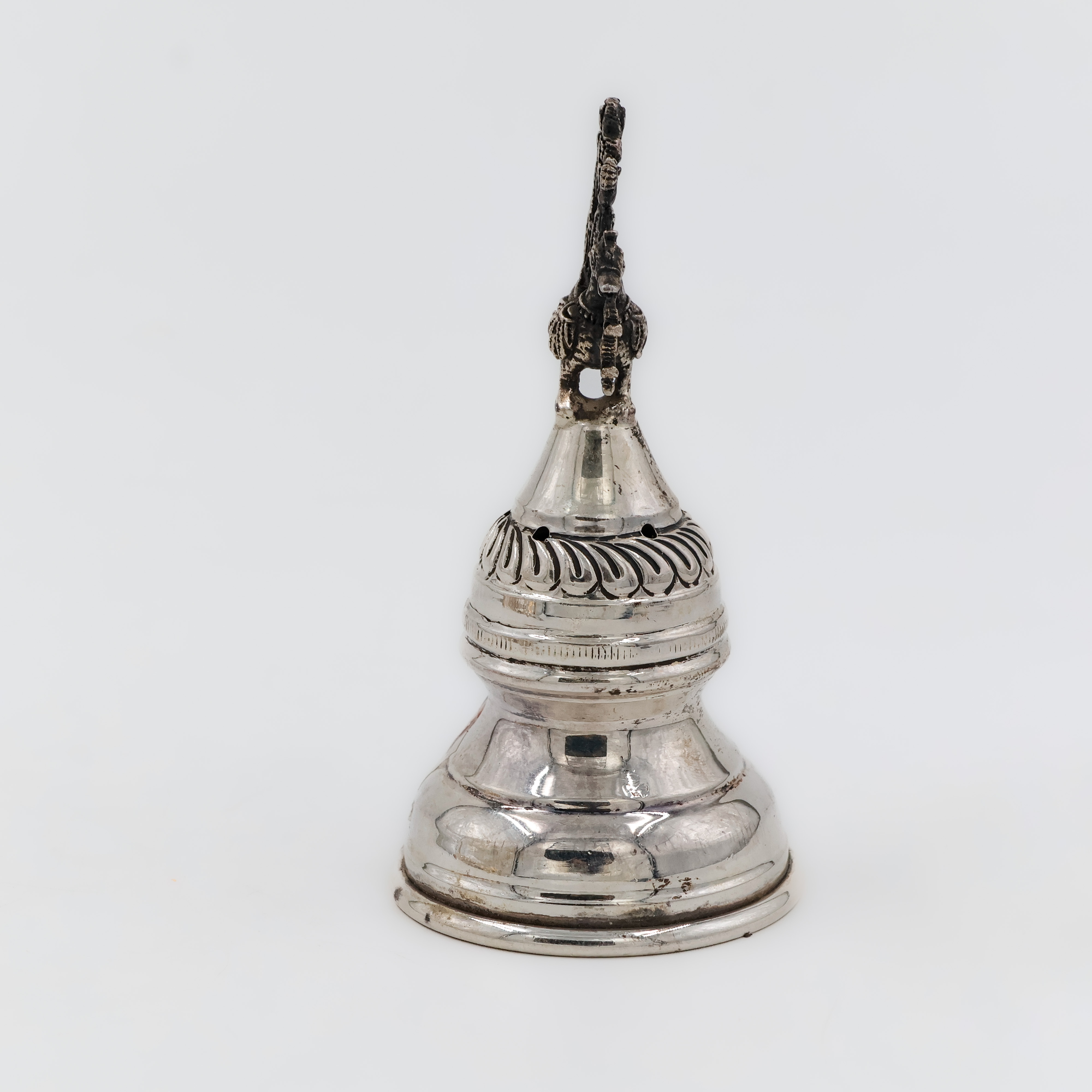 peacock Silver Agarbatti Stand - 