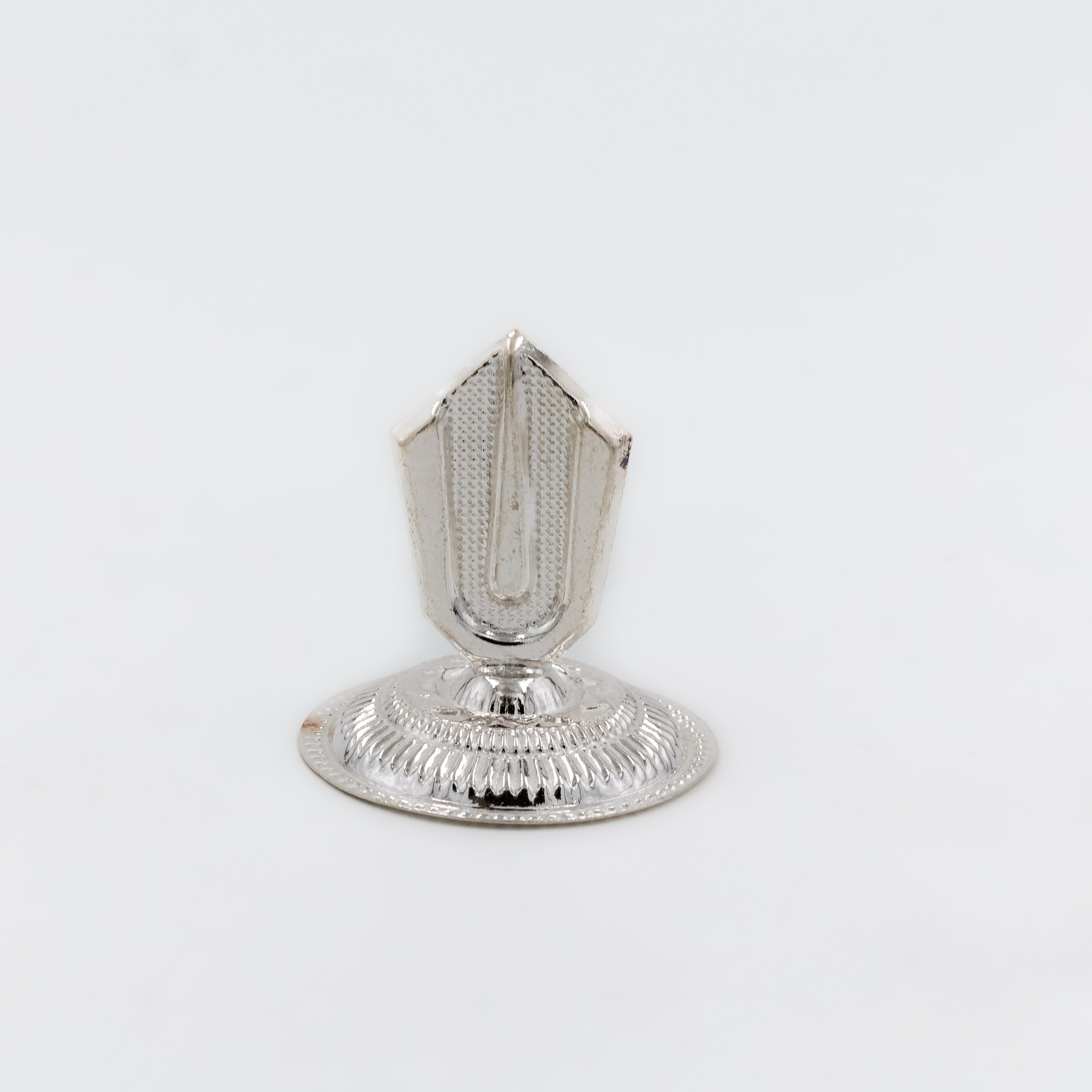 Upright Shankh Silver Agarbatti Stand - 
