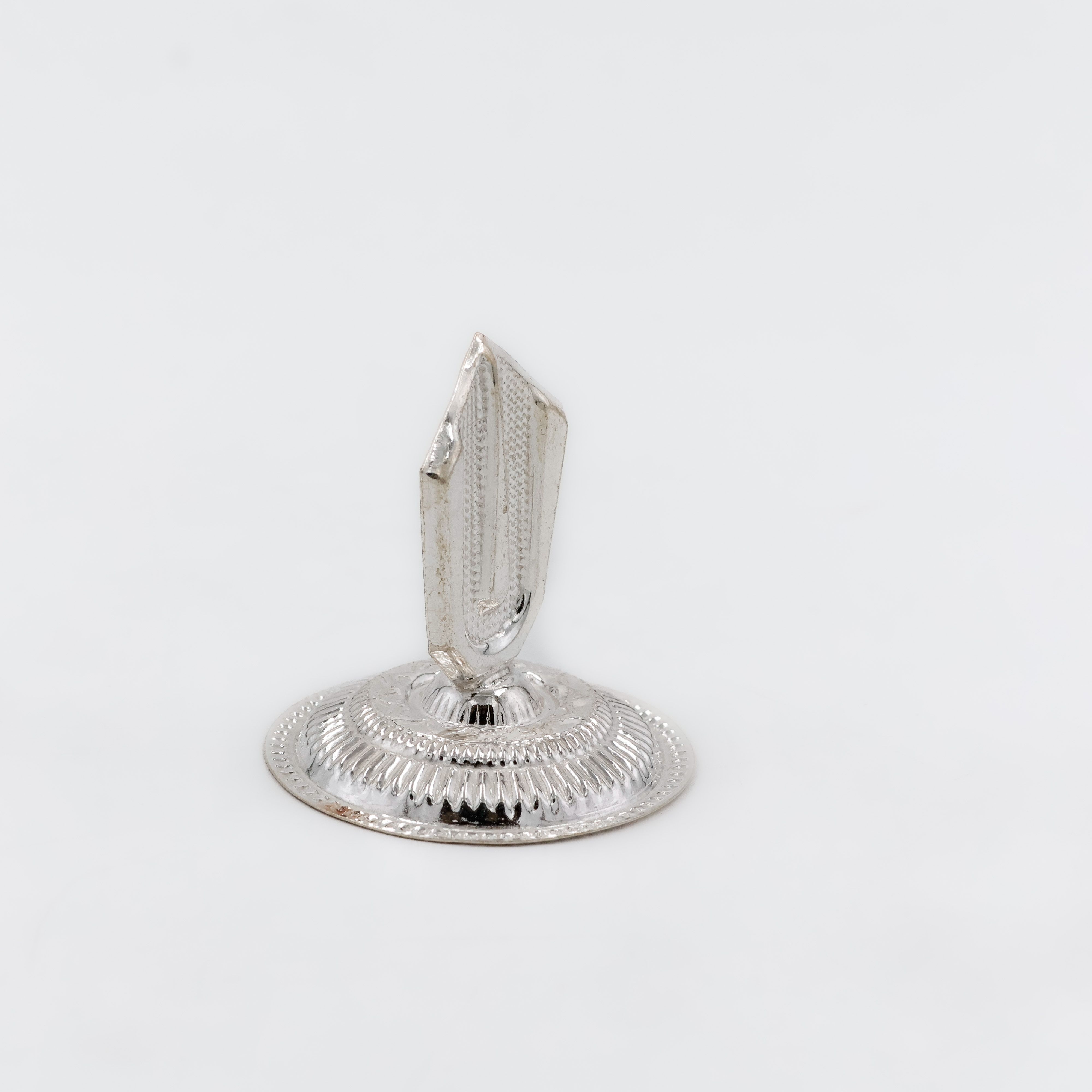 Upright Shankh Silver Agarbatti Stand - 