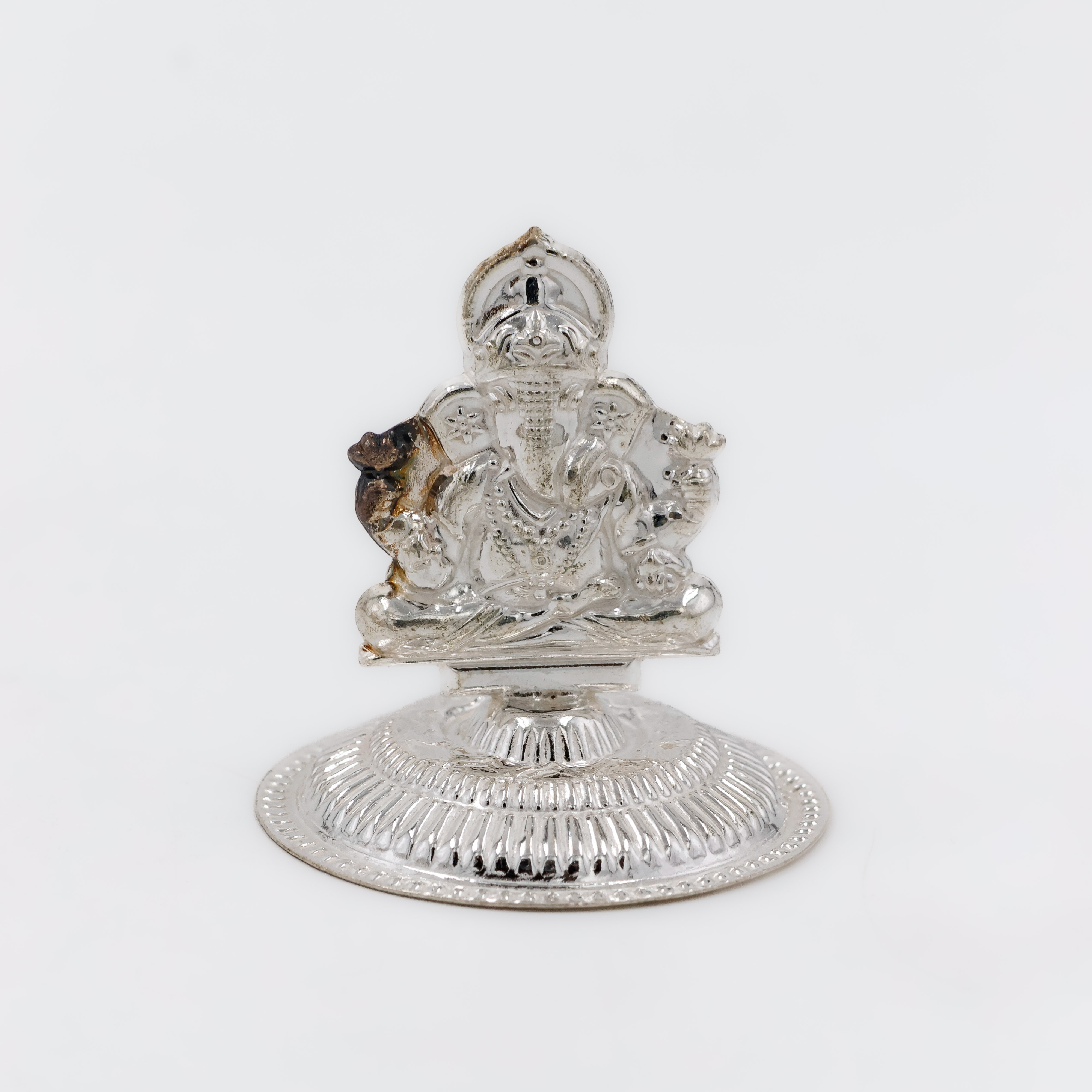 Ganesha Silver Agarbatti Stand - 