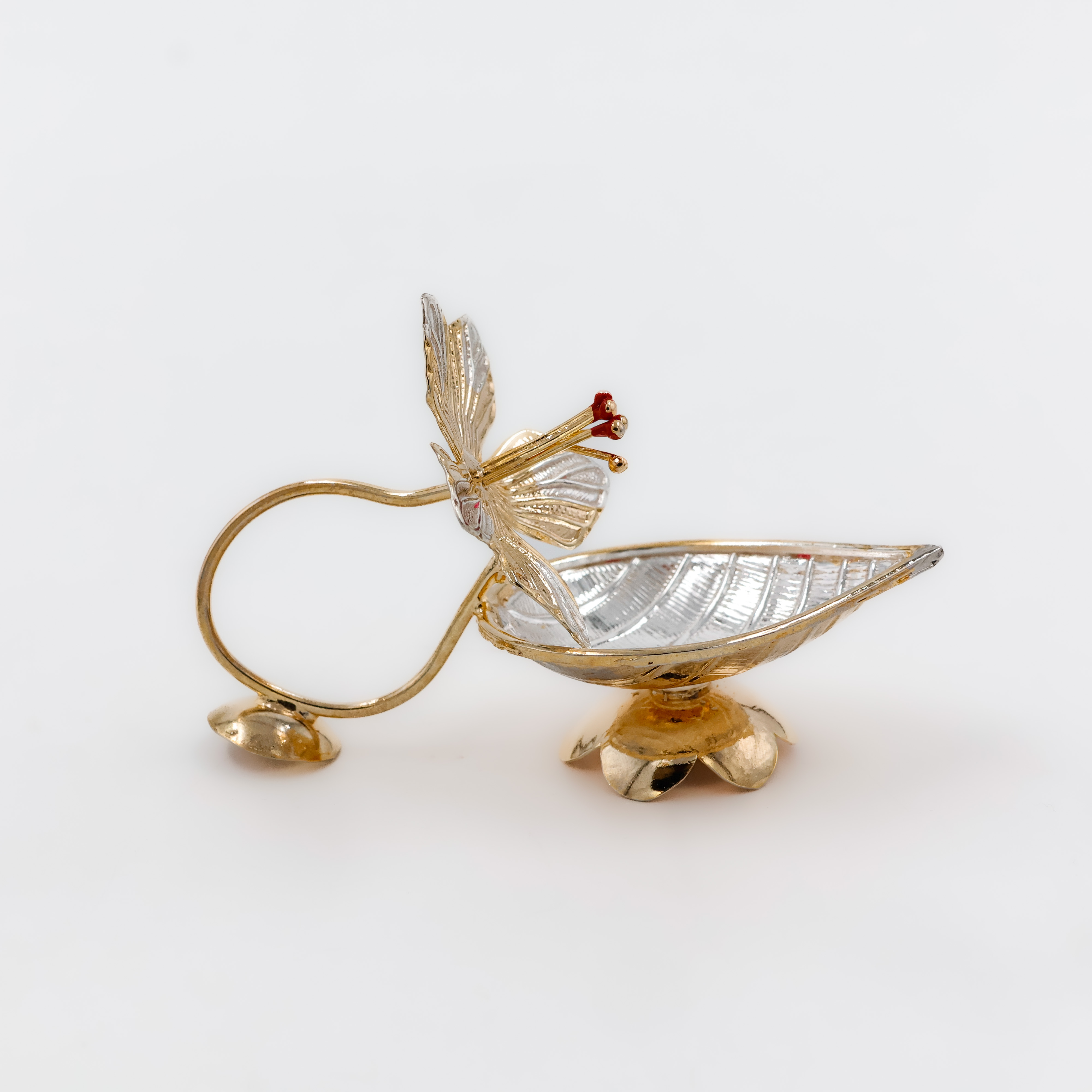 Artistic Swan Silver Diya - 