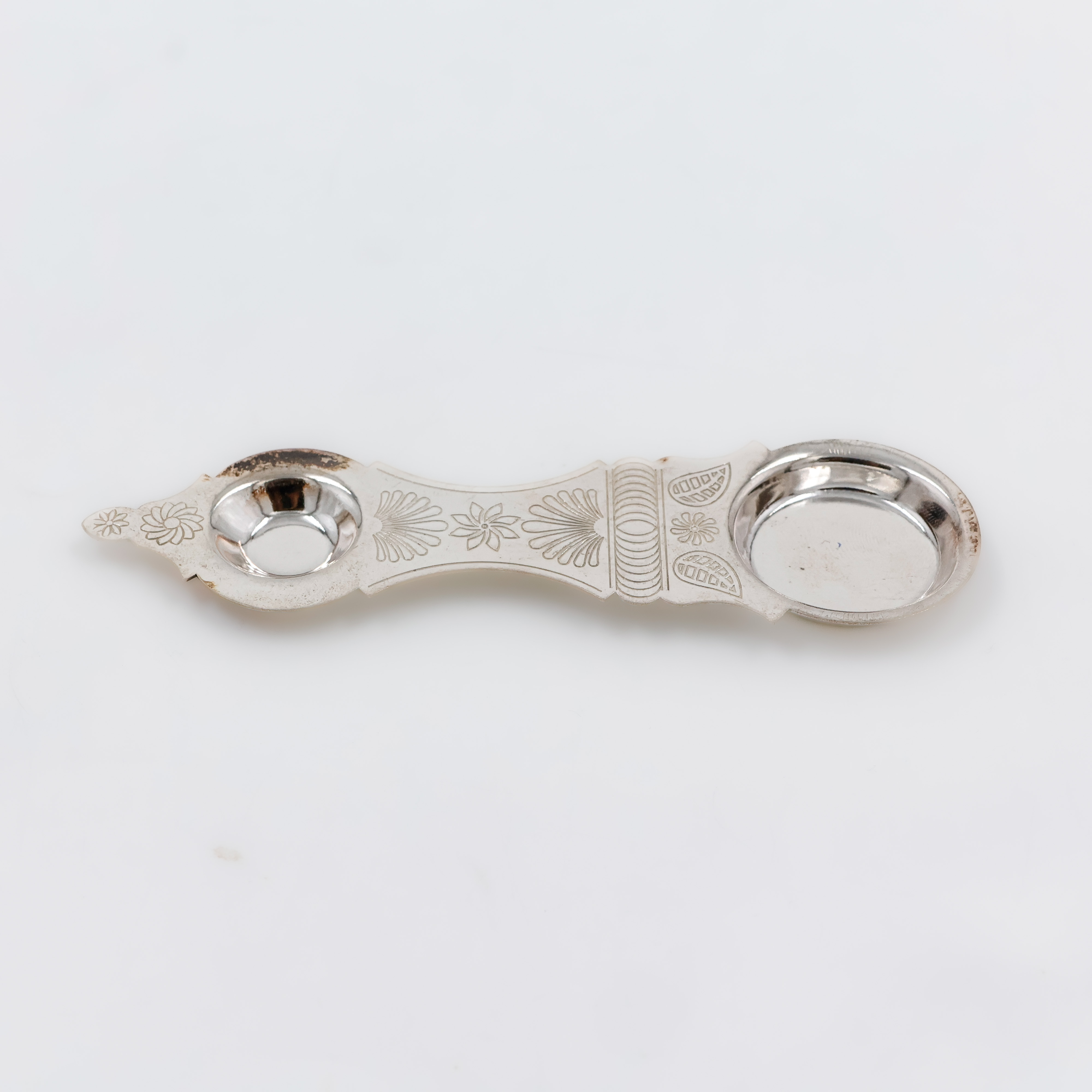 Elegant Polished Silver Aarti Diya - 