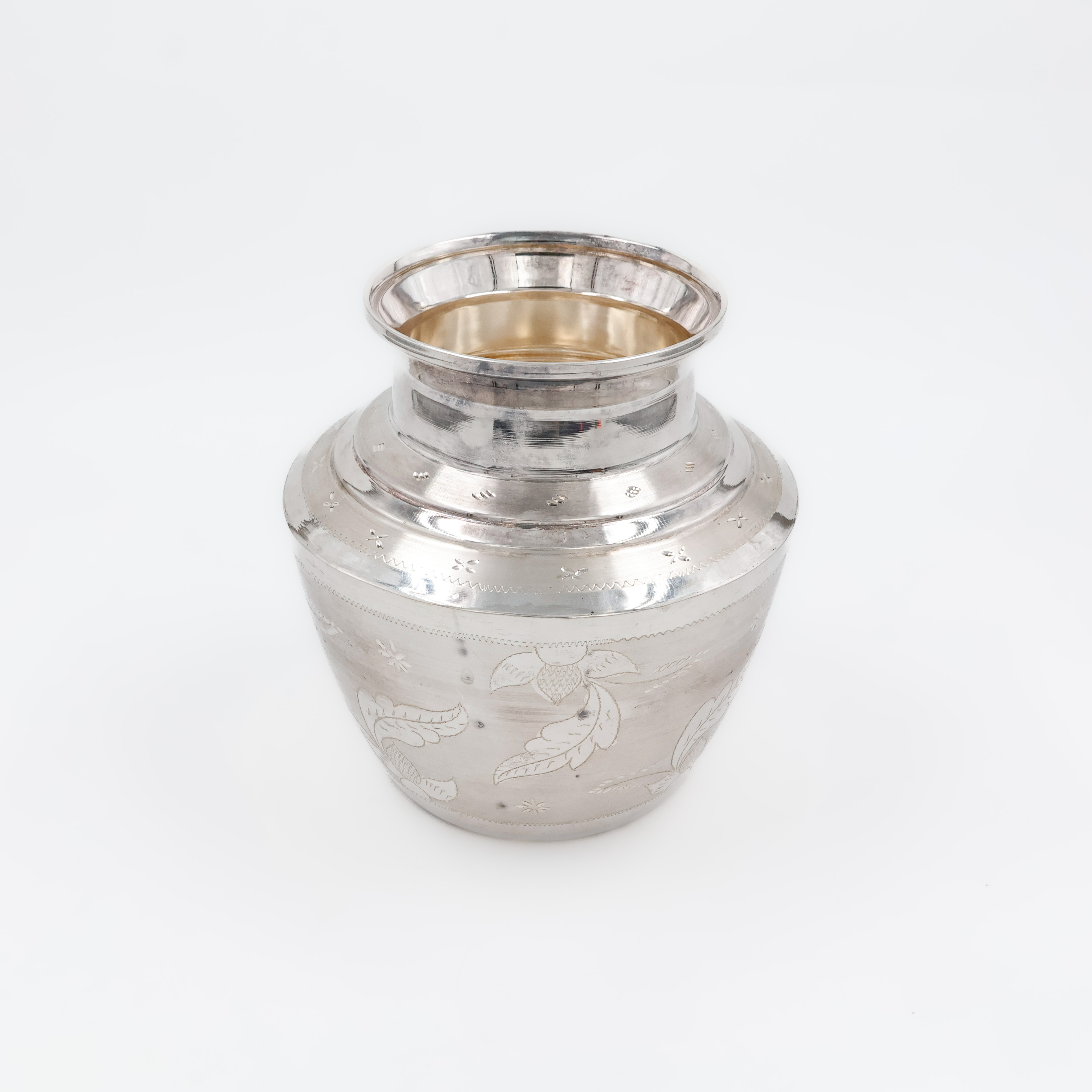 Engraved Silver Lota - Silver Articles