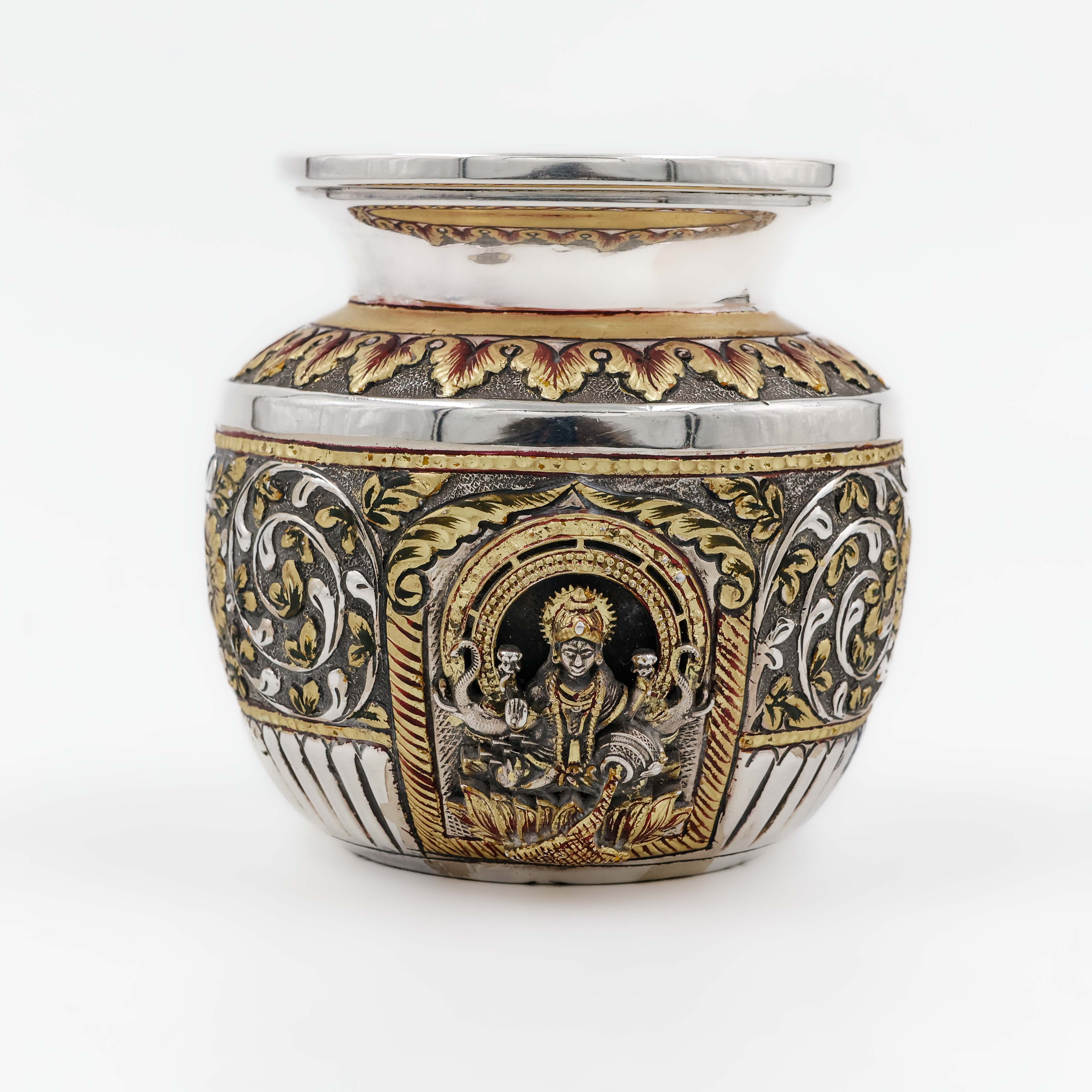 Antique Enamelled Silver Lota - 