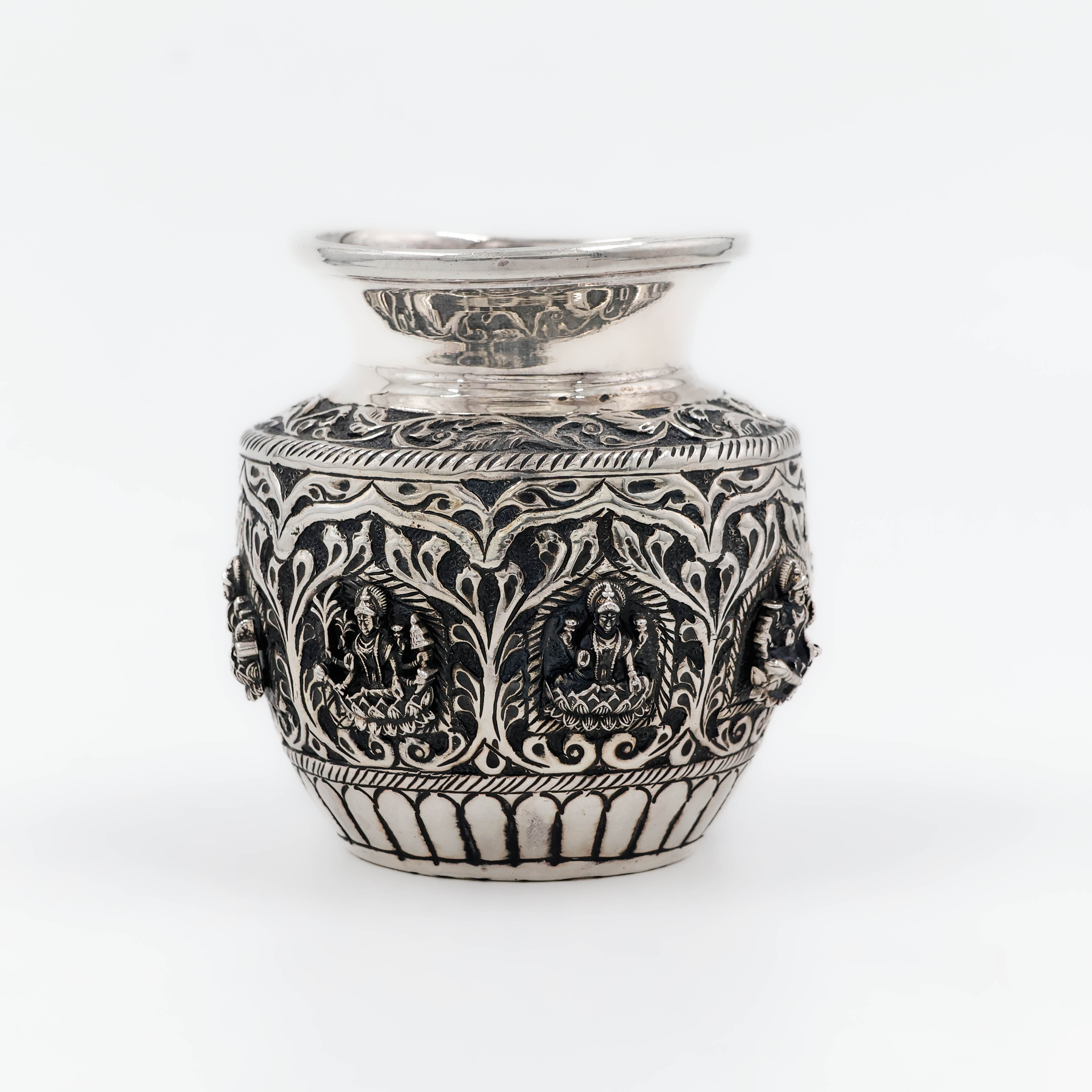 Royal Black Antique Silver Lota - 