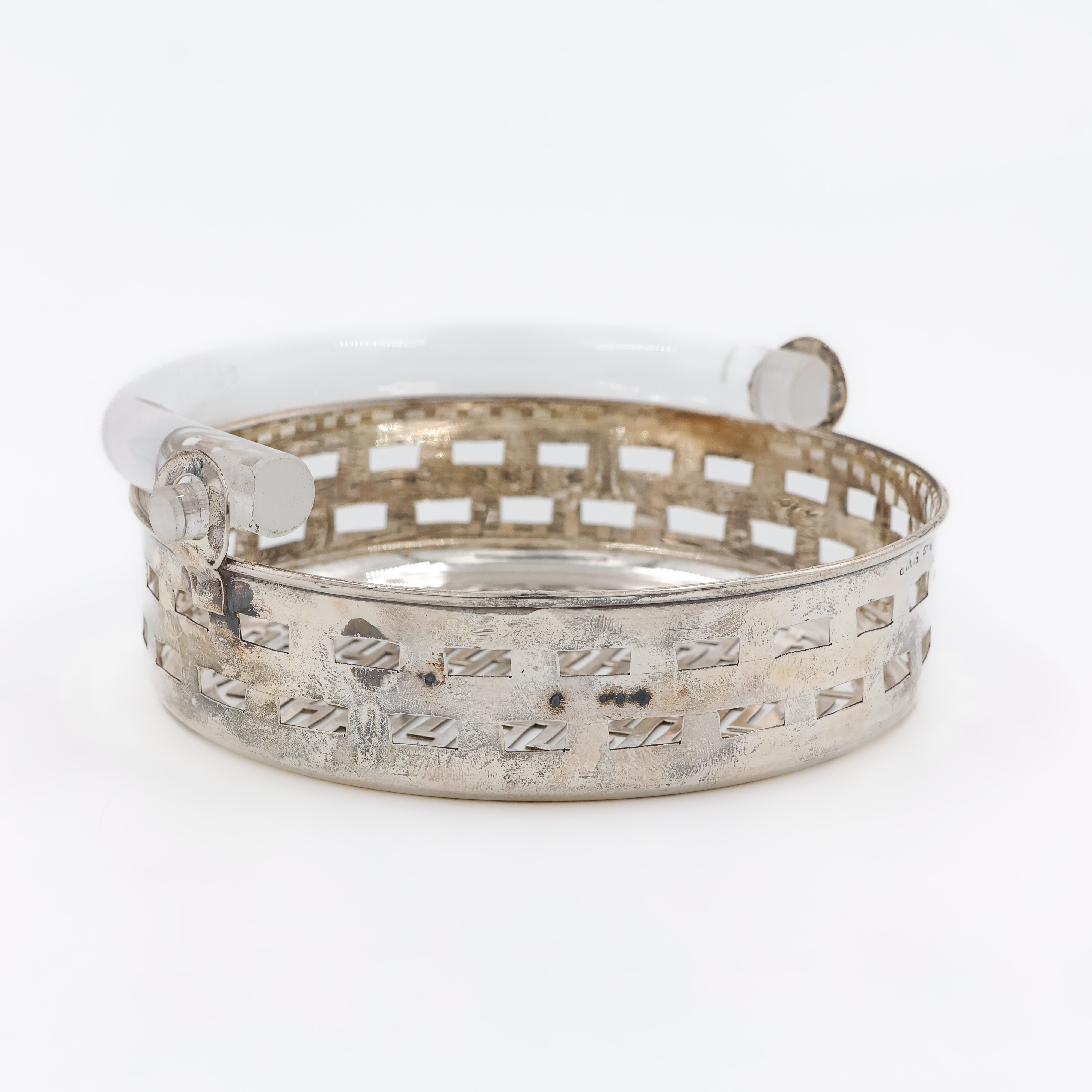Classic Round Weave Silver Baseket - 