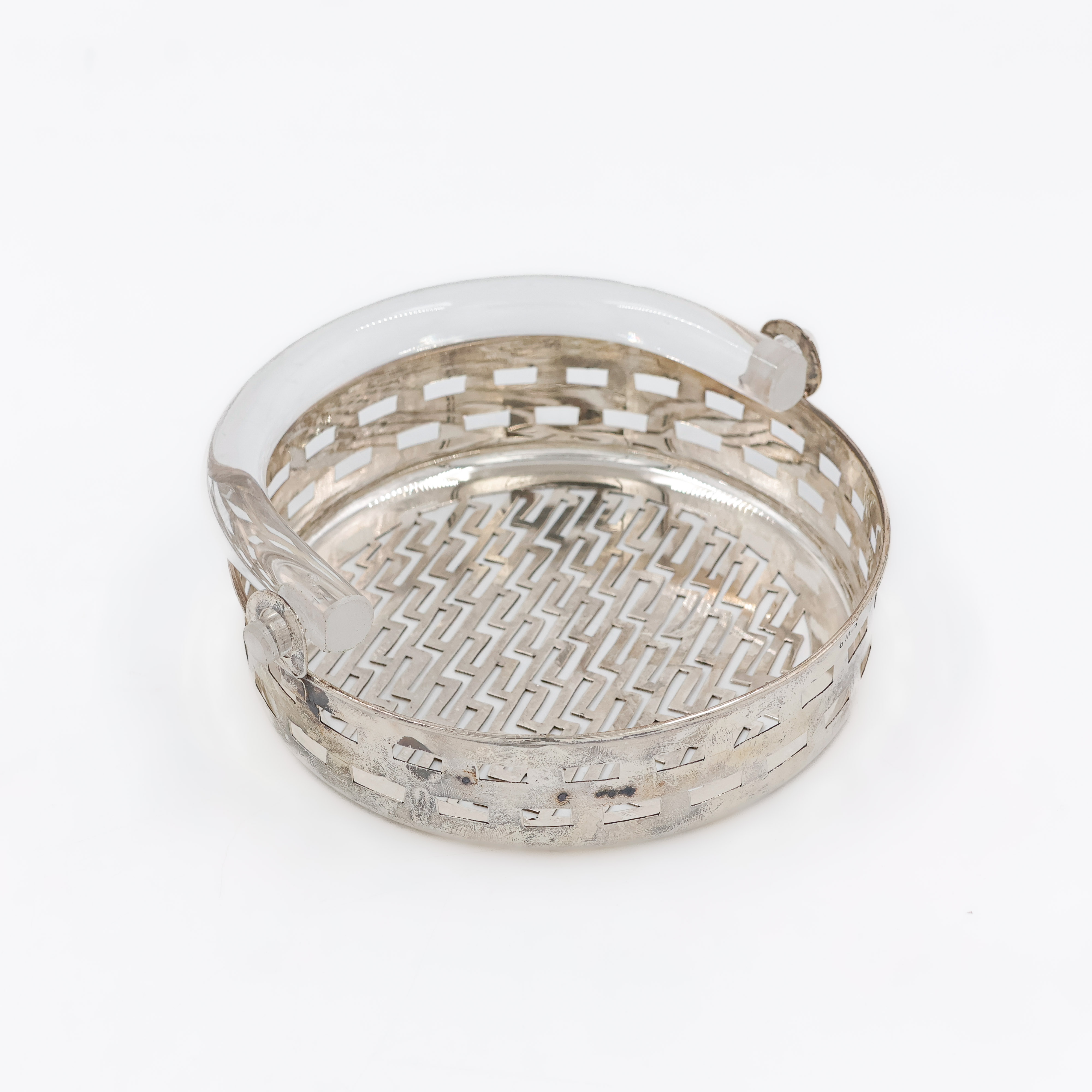 Classic Round Weave Silver Baseket - 