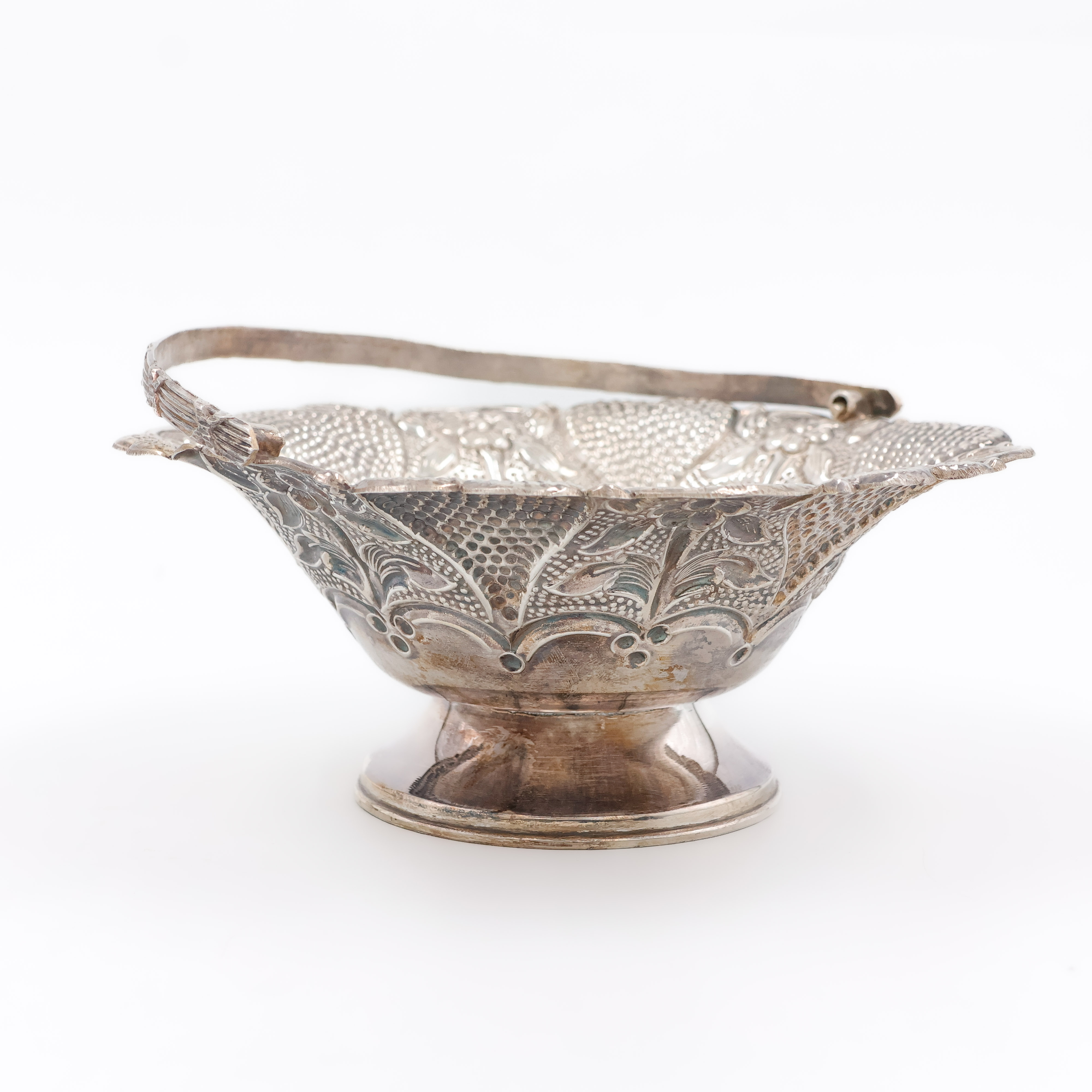 Lotus Bloom Antique Silver Bowl - 