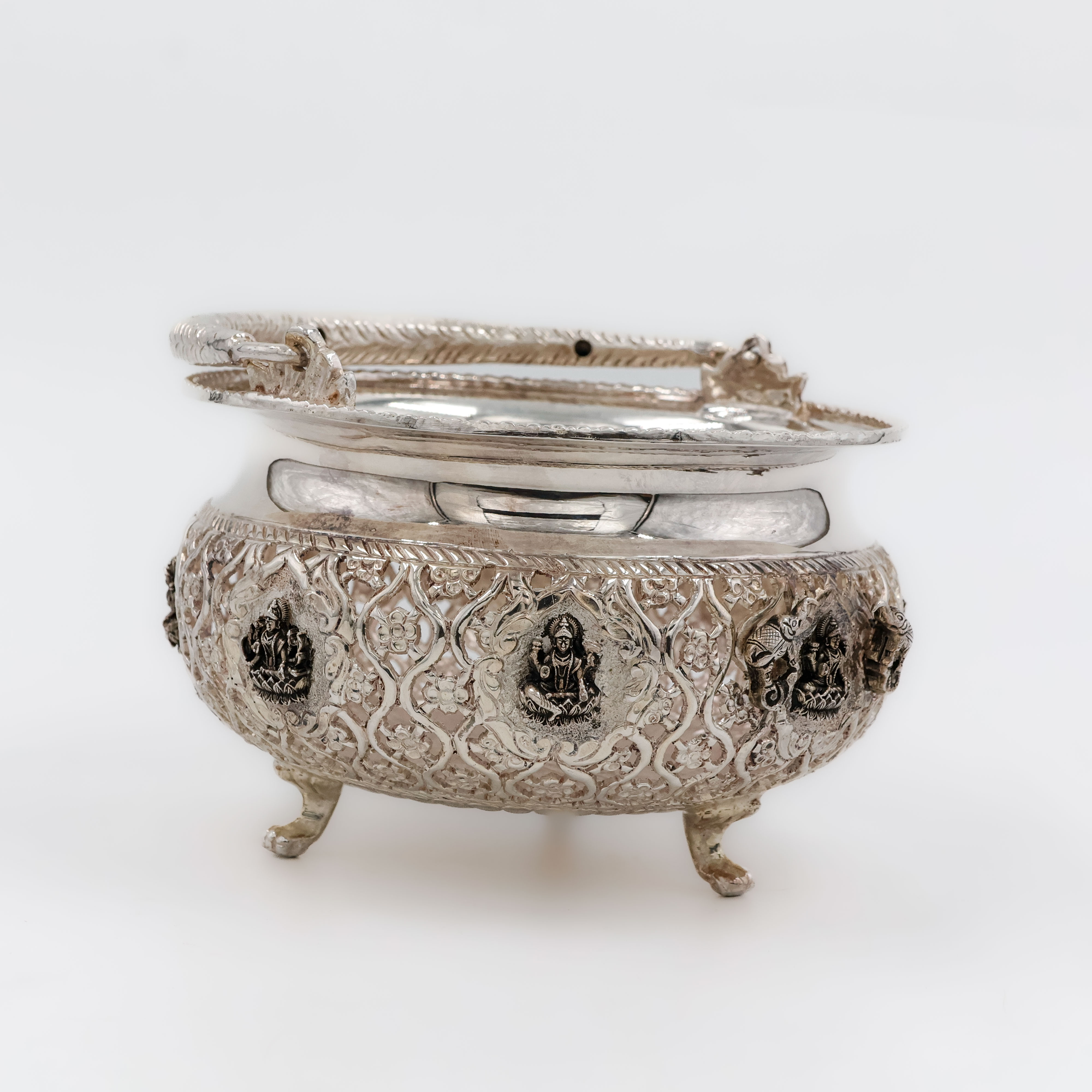Majestic Floral Silver Basket - 