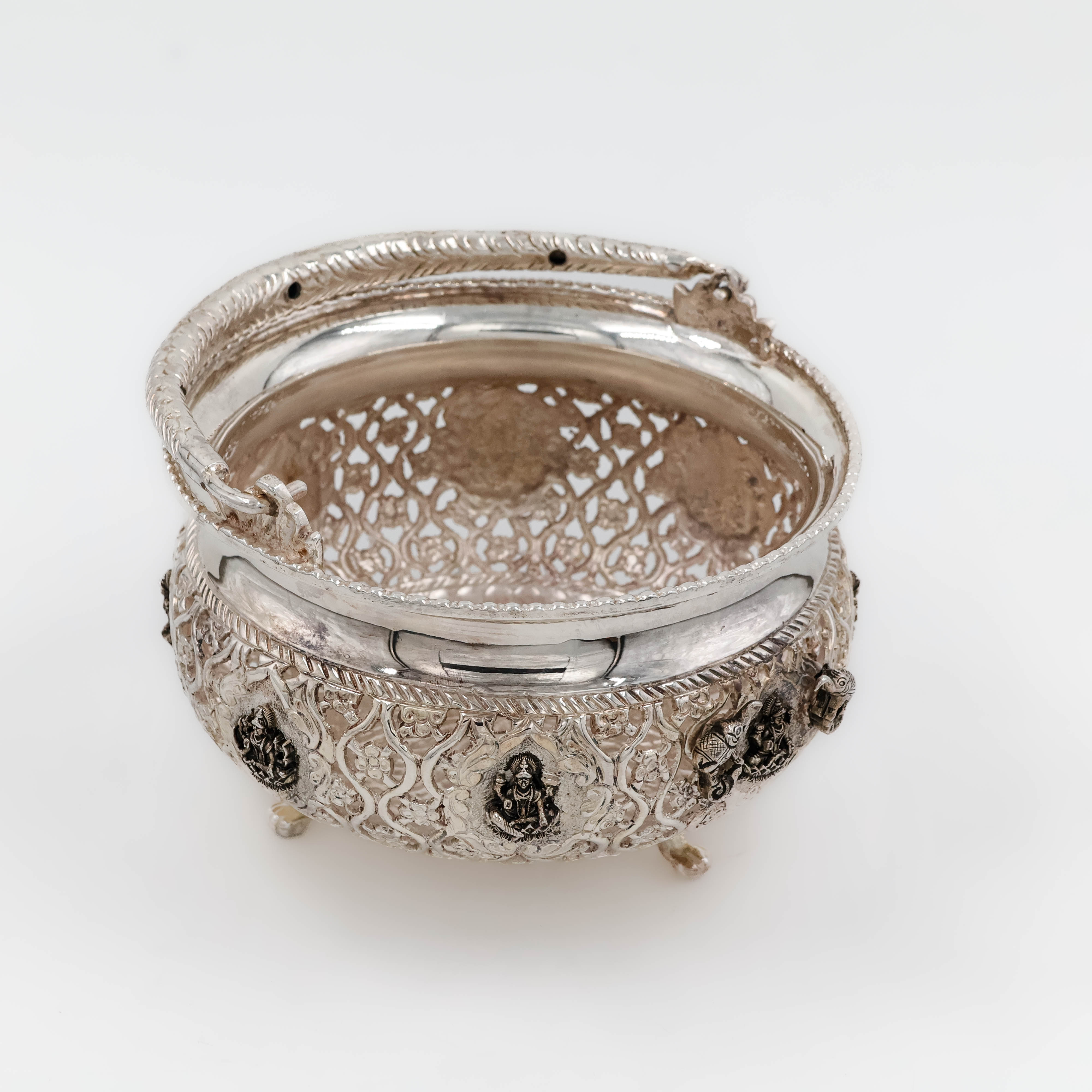 Majestic Floral Silver Basket - 