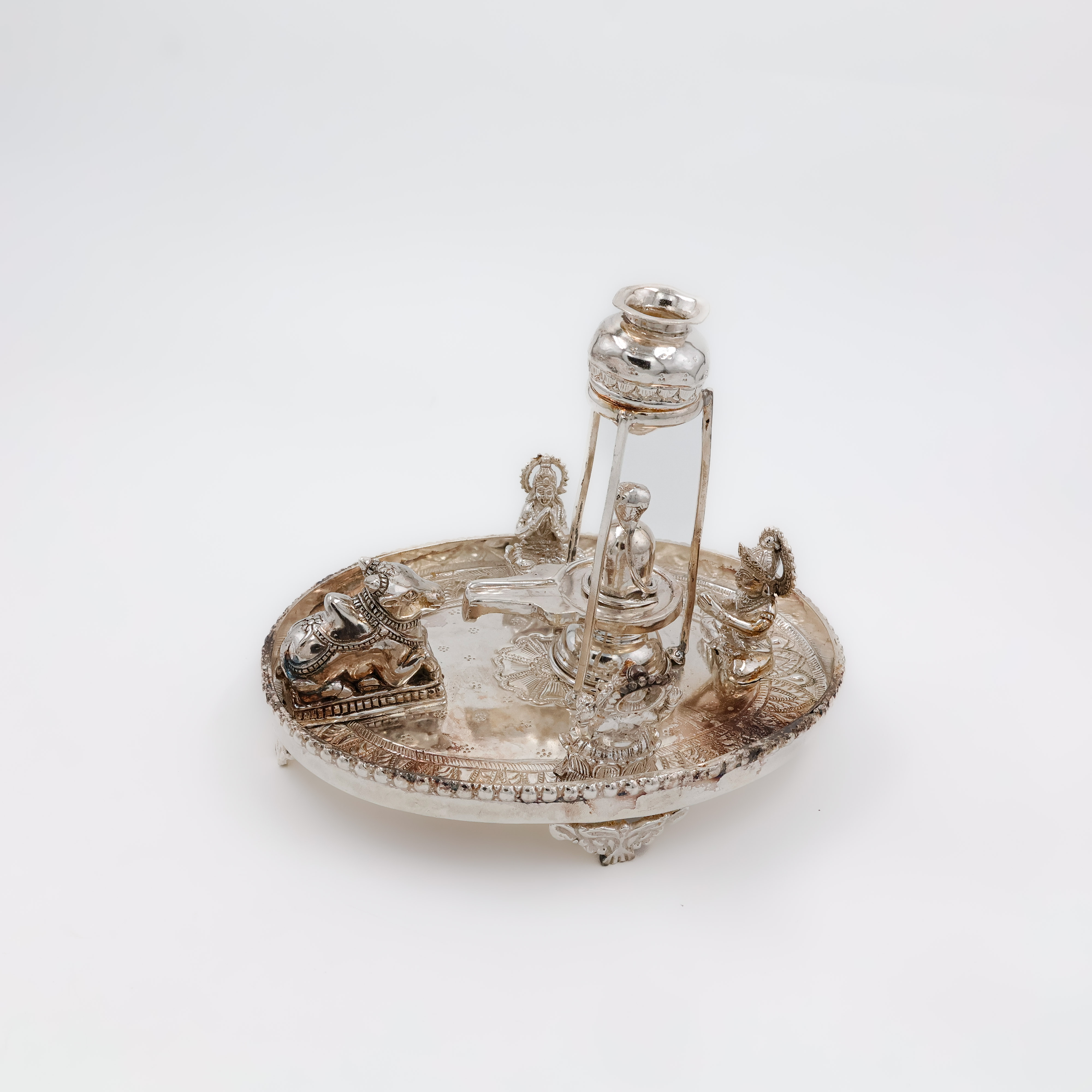 Divine Silver Shivling Set with Tray - 