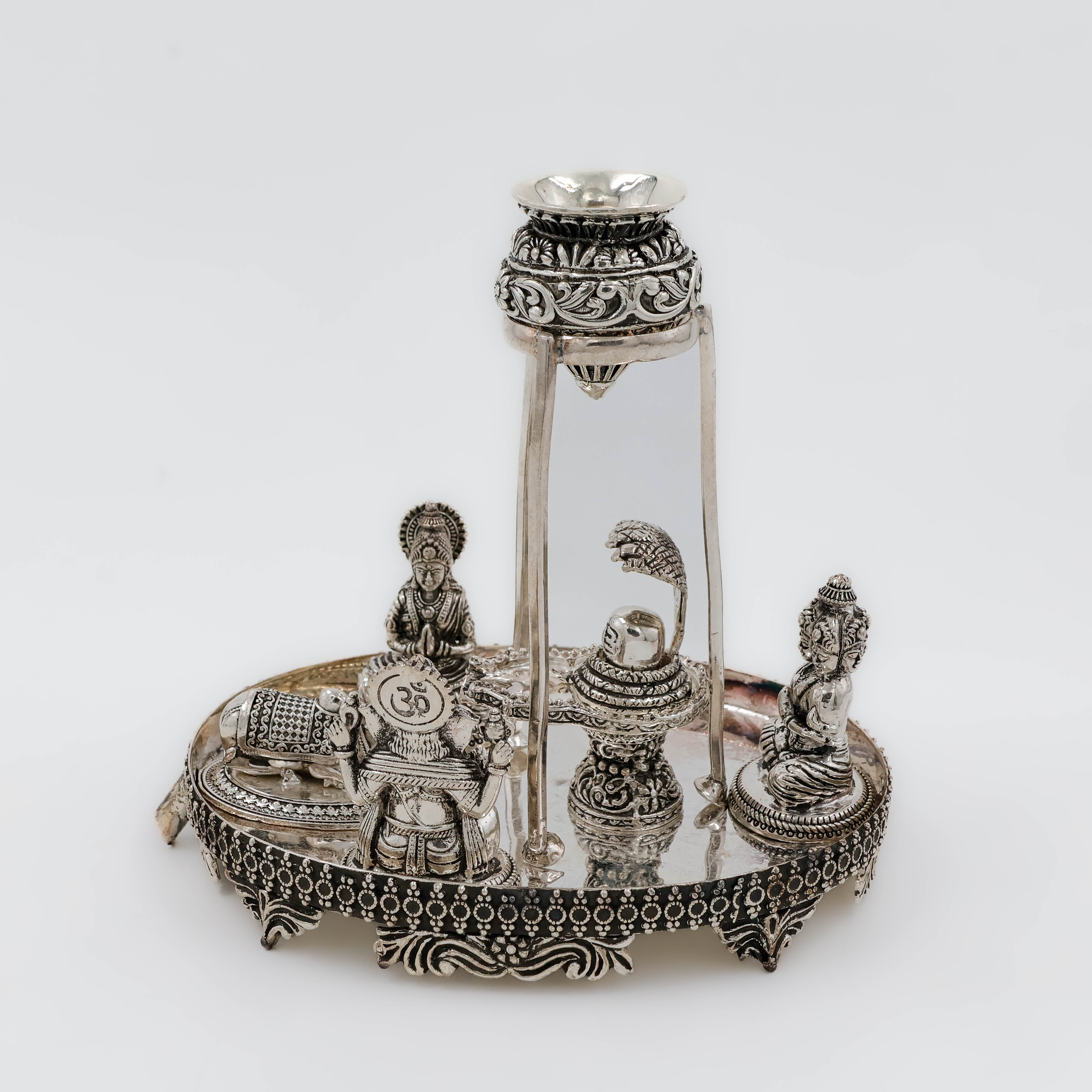 Royal Shiv Parivar Silver Set - 