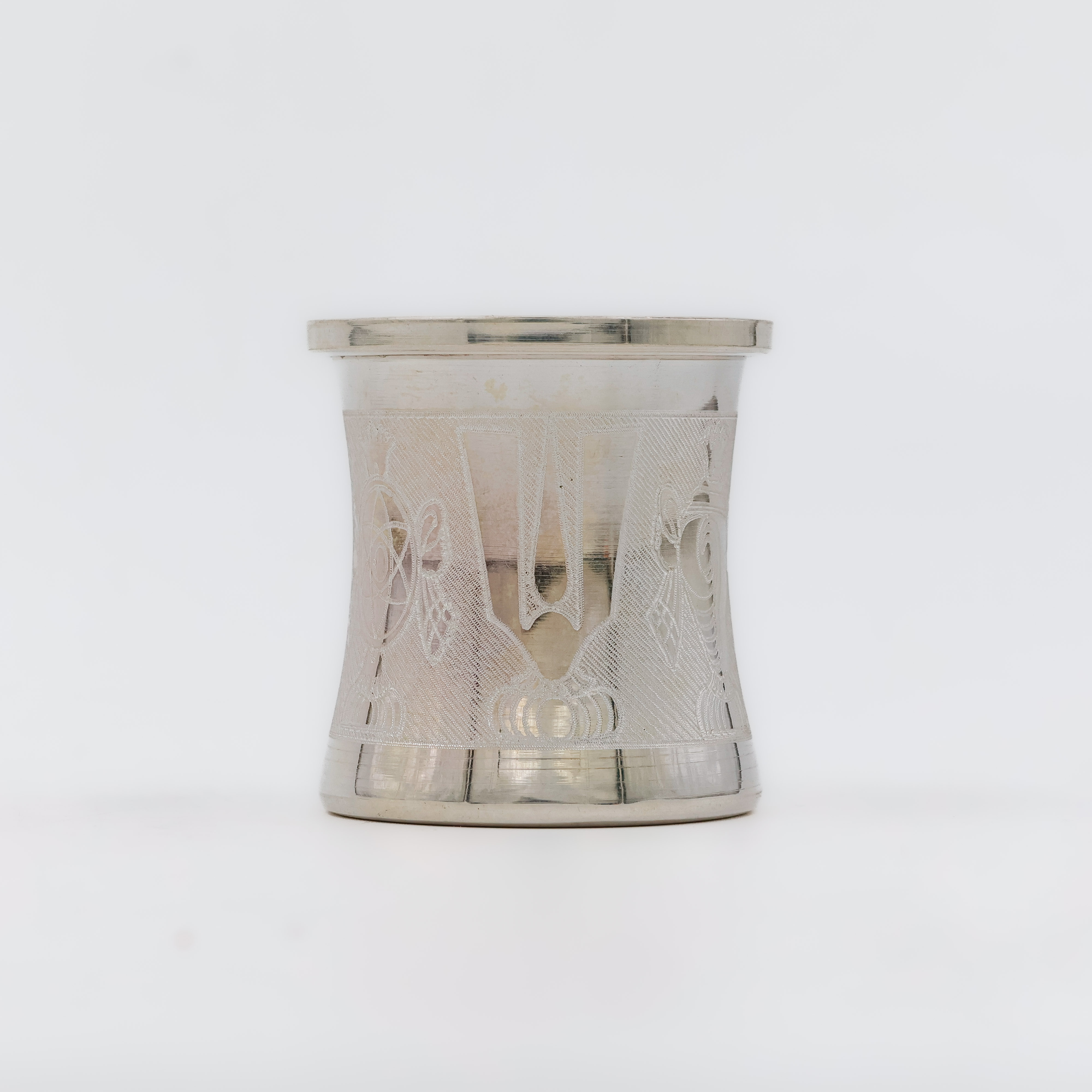 Elegant Tapered Silver Panchpatra - 
