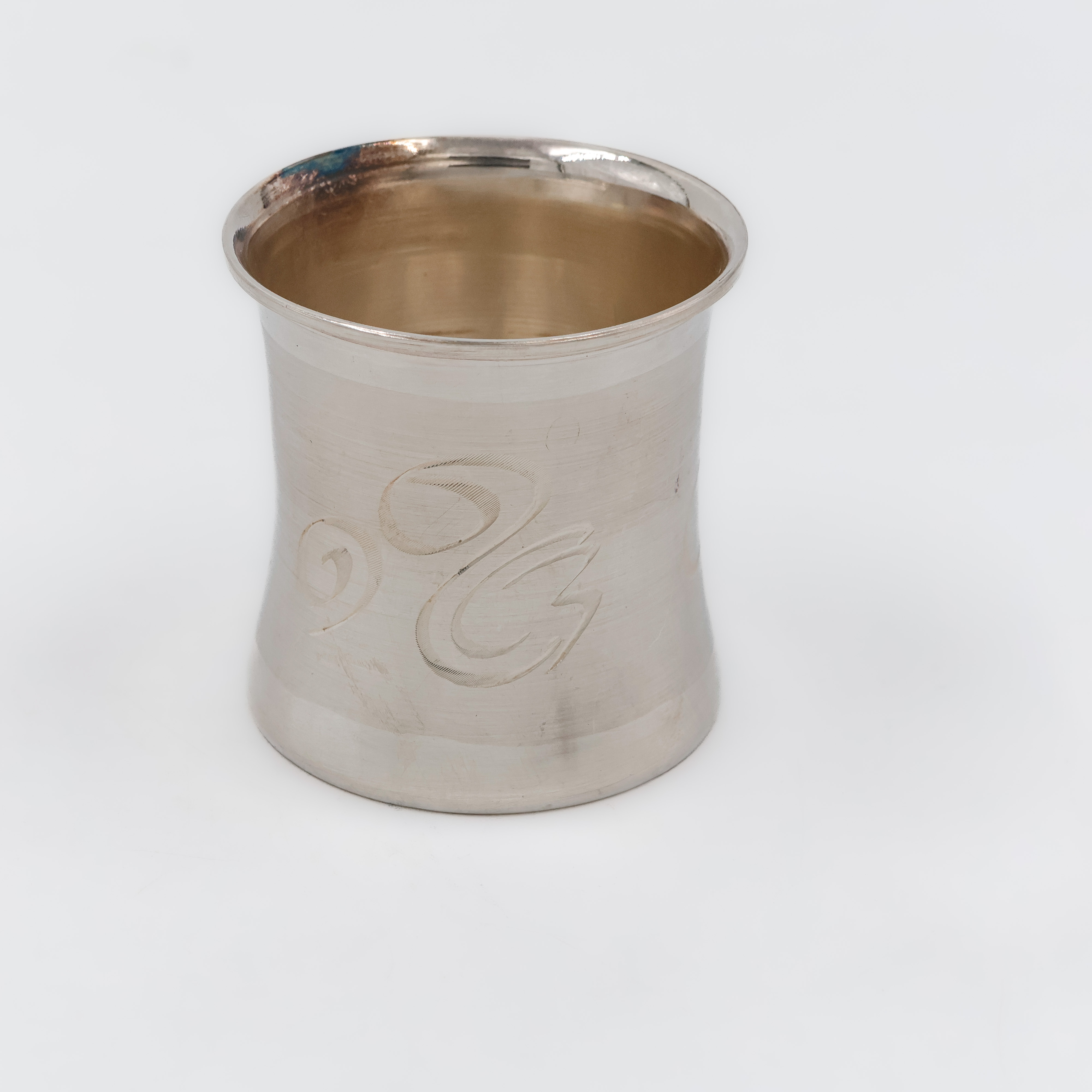 Engraved Silver Panchpatra - 