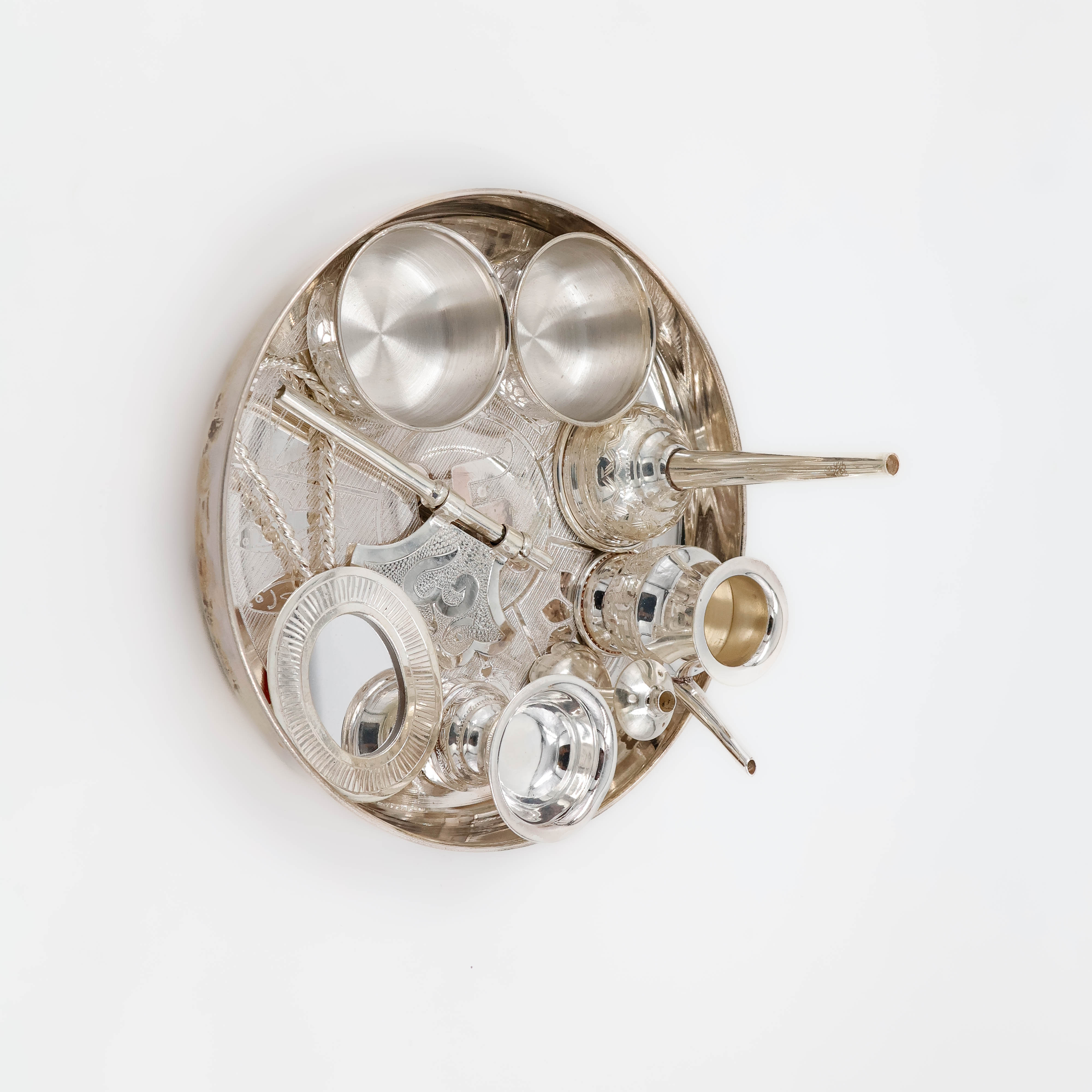Ashtaprakari Silver Pooja Set - Silver Articles