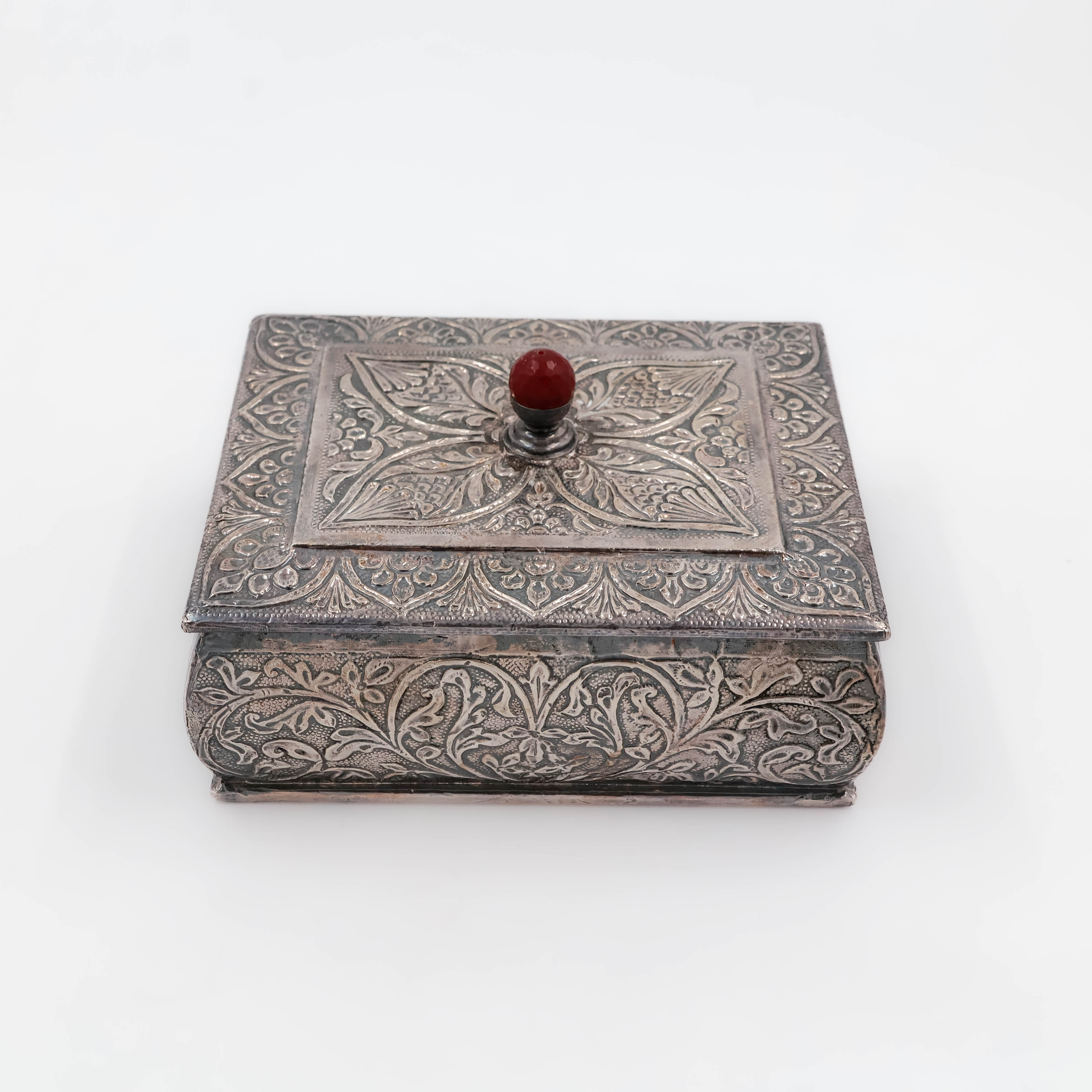 Handcrafted Silver Dry Fruit Box - Silver Articles