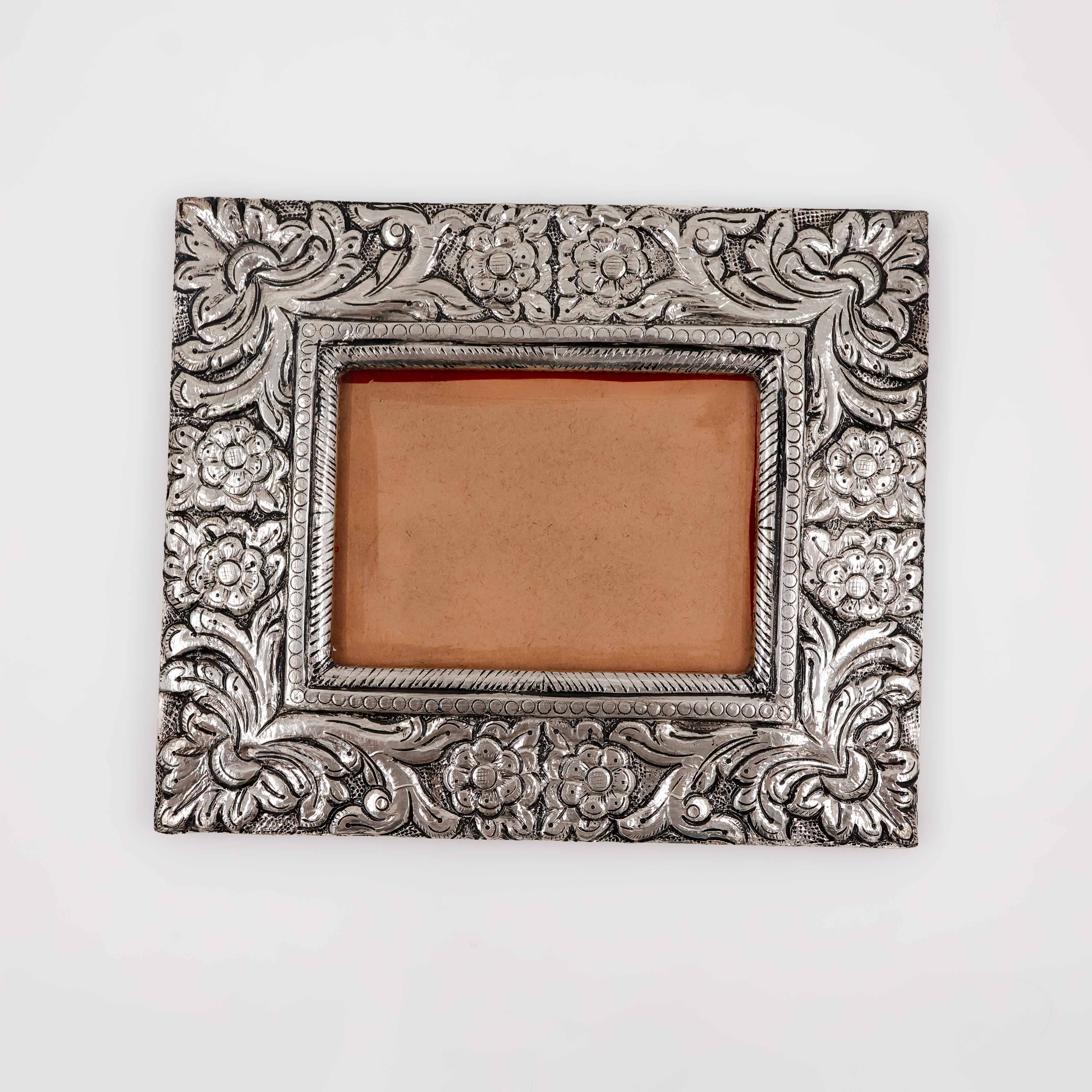 Suraj Bhan Jewellery Hub - Floral Silver Art Frame