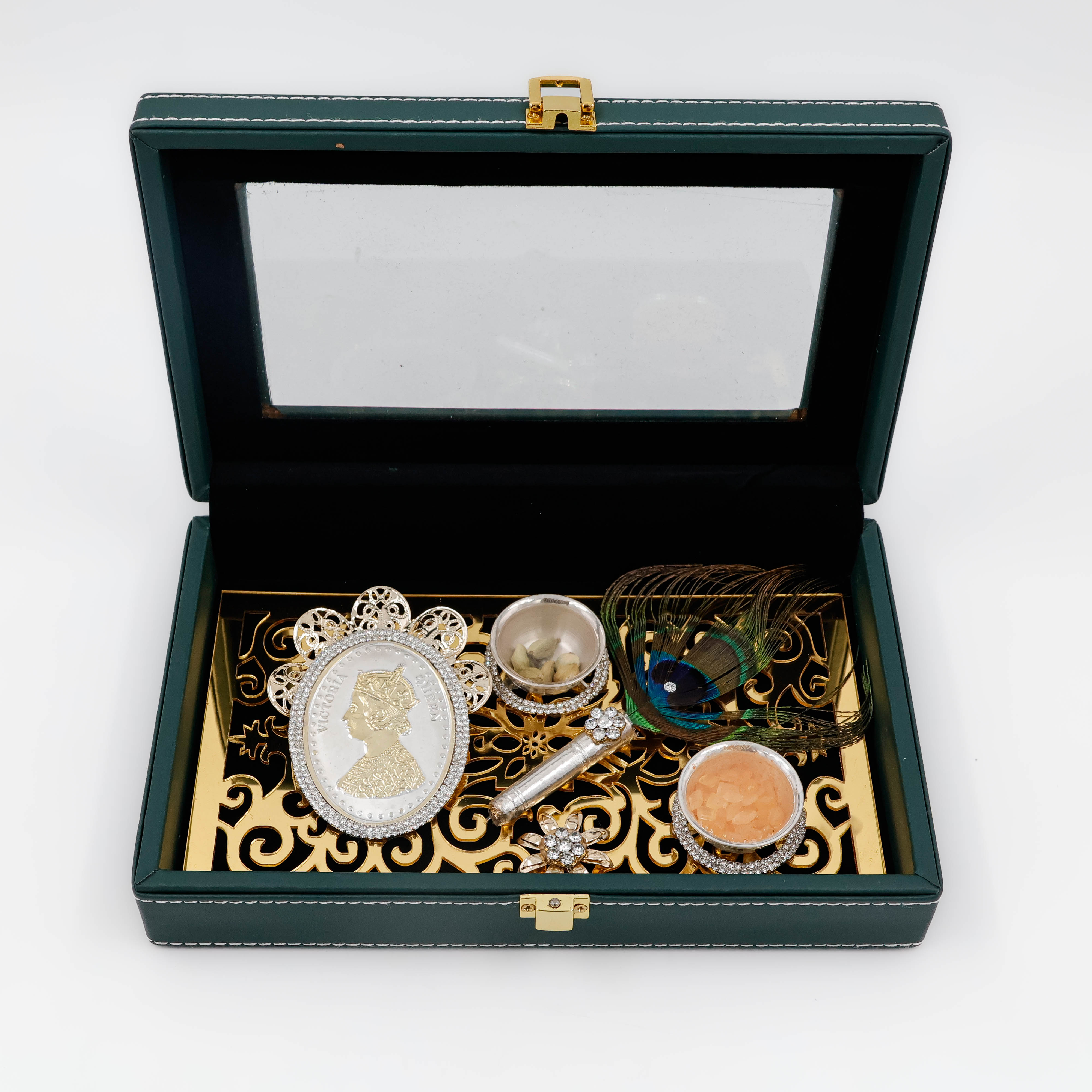 Suraj Bhan Jewellery Hub - Regal Silver Pooja Box