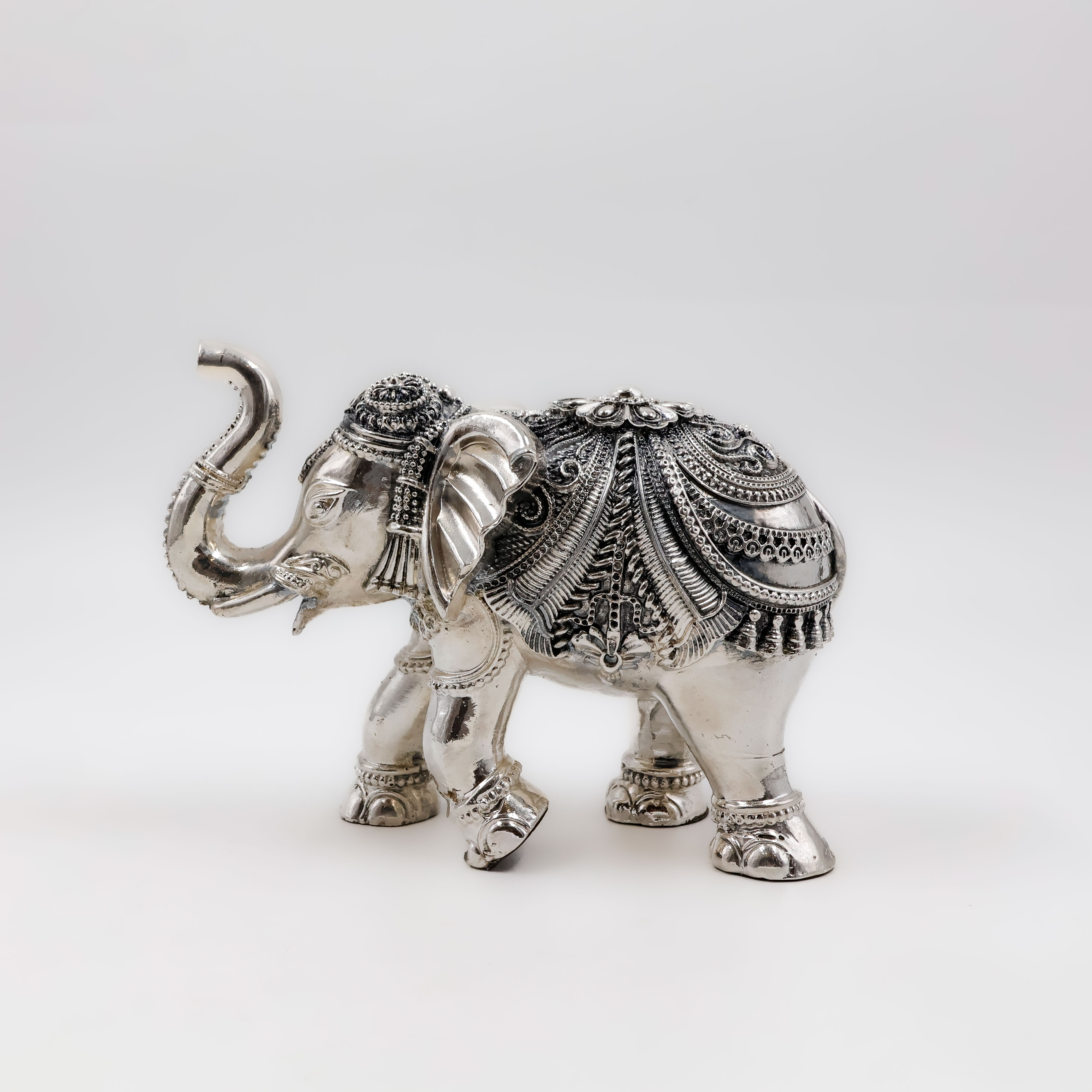 Suraj Bhan Jewellery Hub - Majestic 999 Silver Plated Elephant