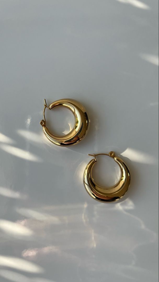 Order Classy Gold Chunky Hoop Earrings online in Hyderabad