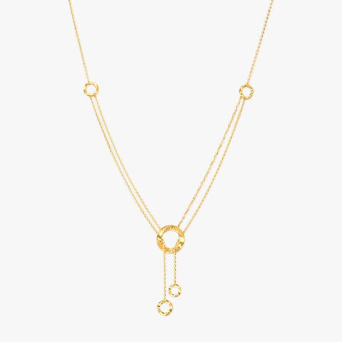 Loop Drop Gold Necklace
