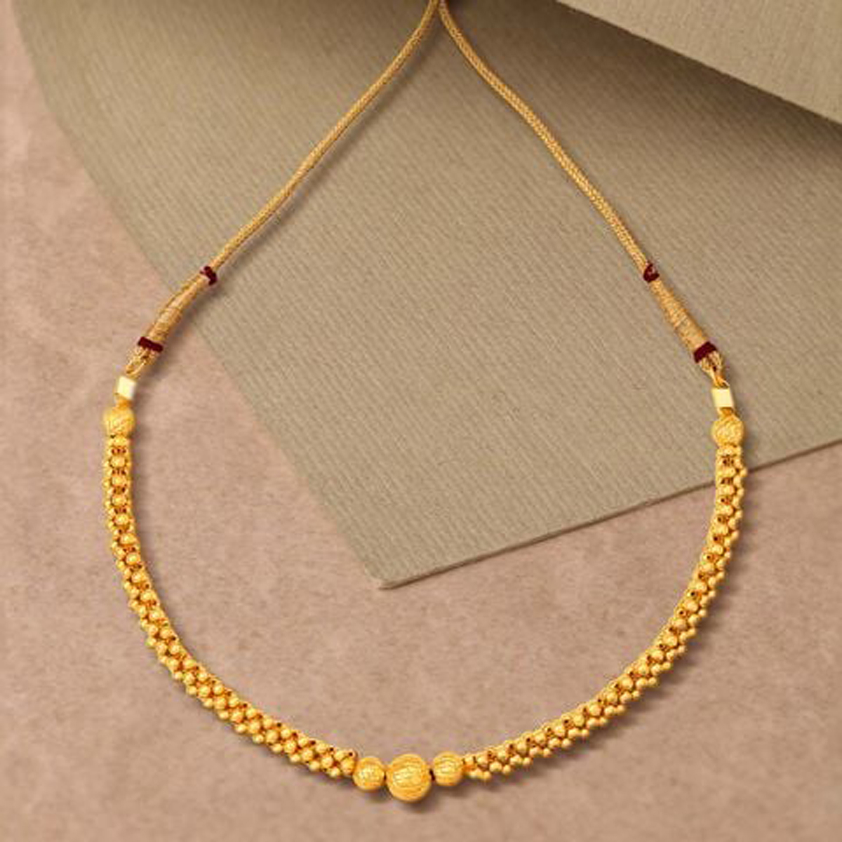 Regal Beaded Gold Necklace