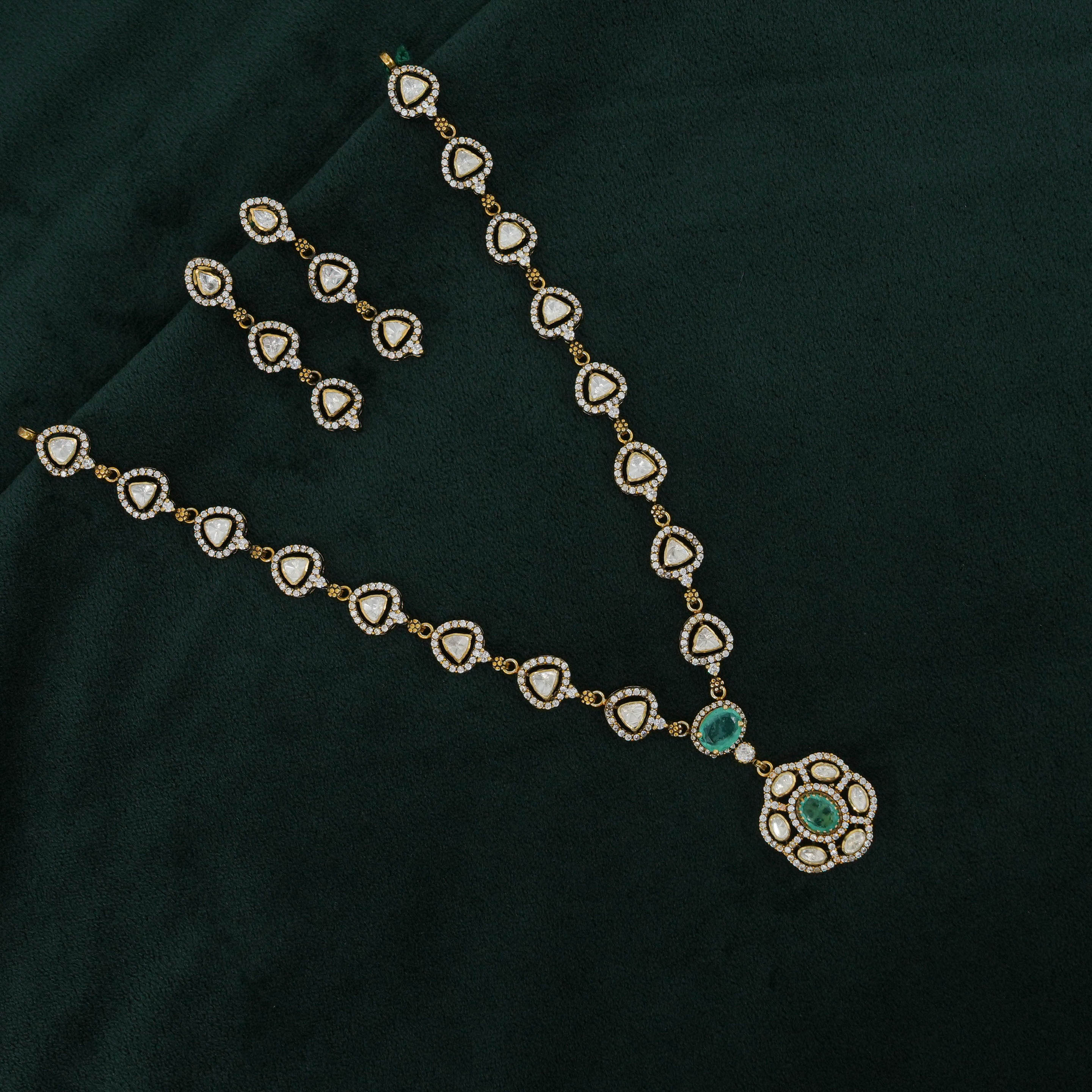 Tulasii - The Concept Jewelry - Silver Polki Necklace