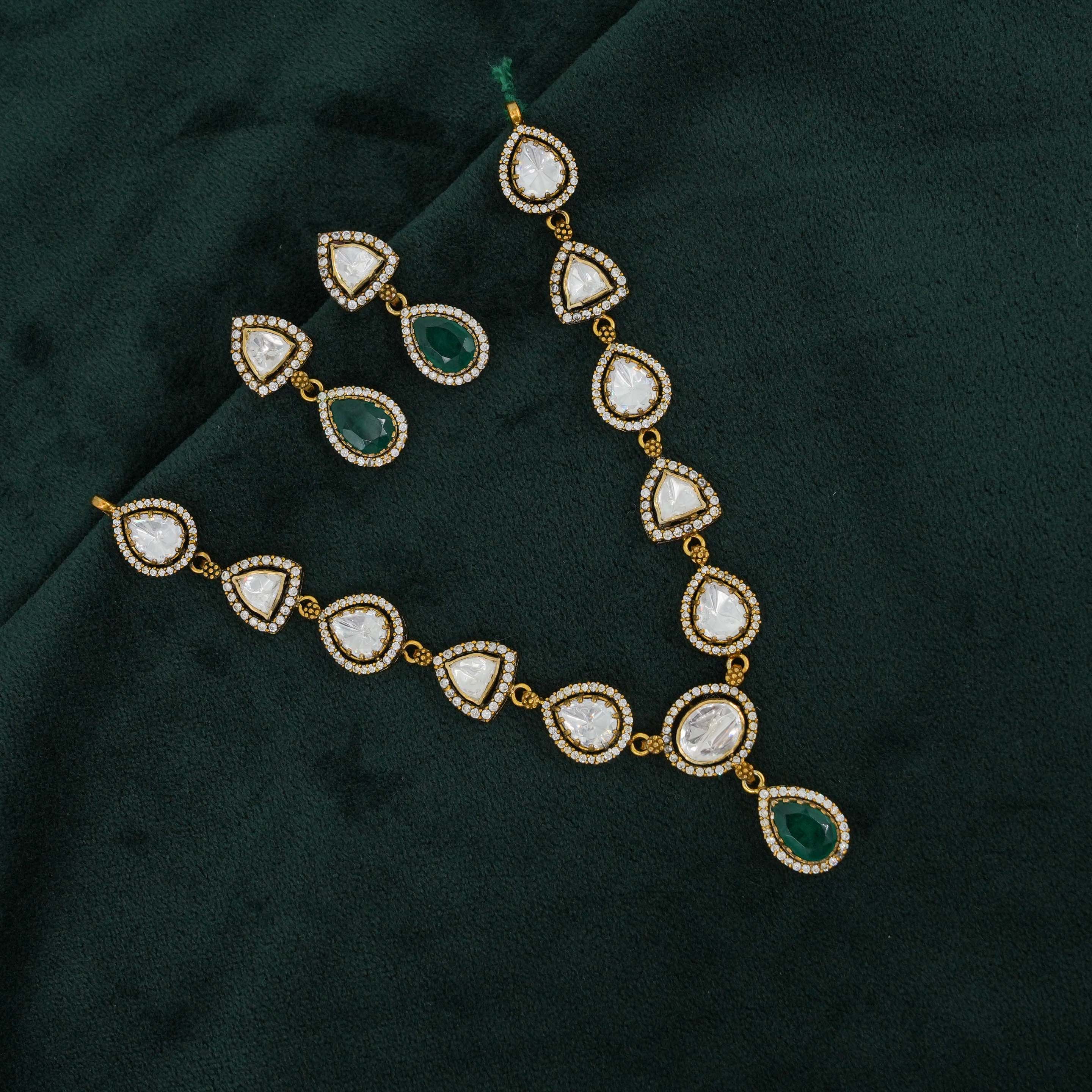 Tulasii - The Concept Jewelry - Silver Polki Necklace