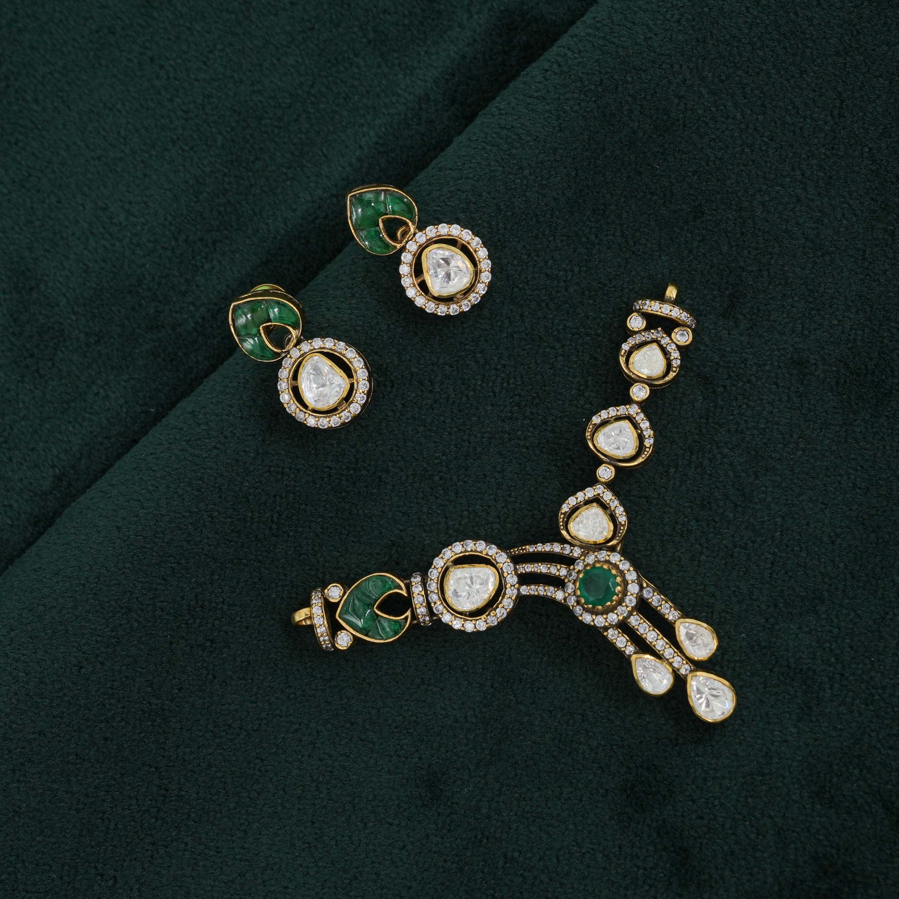 Tulasii - The Concept Jewelry - Silver Polki Necklace