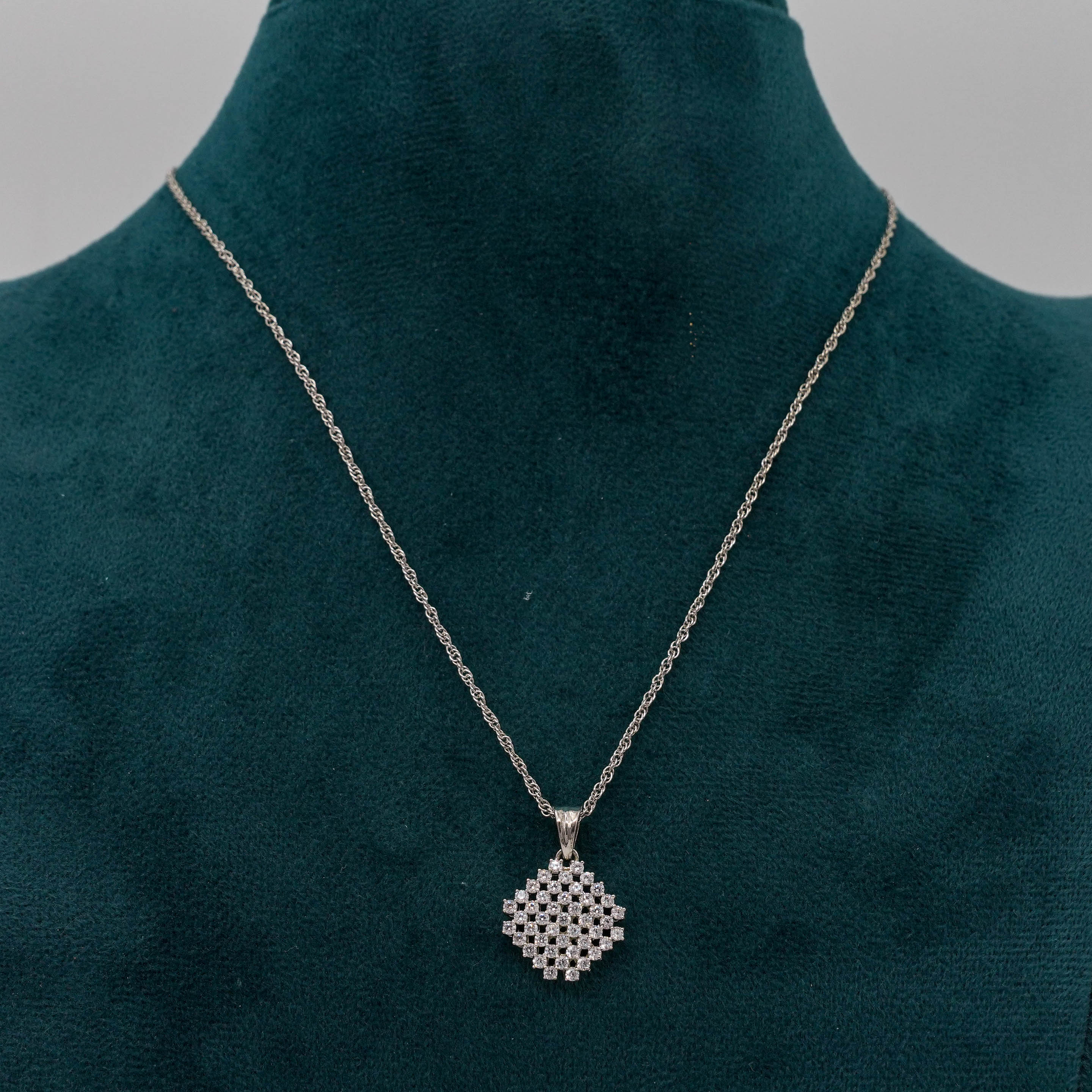 Silver Square Necklace