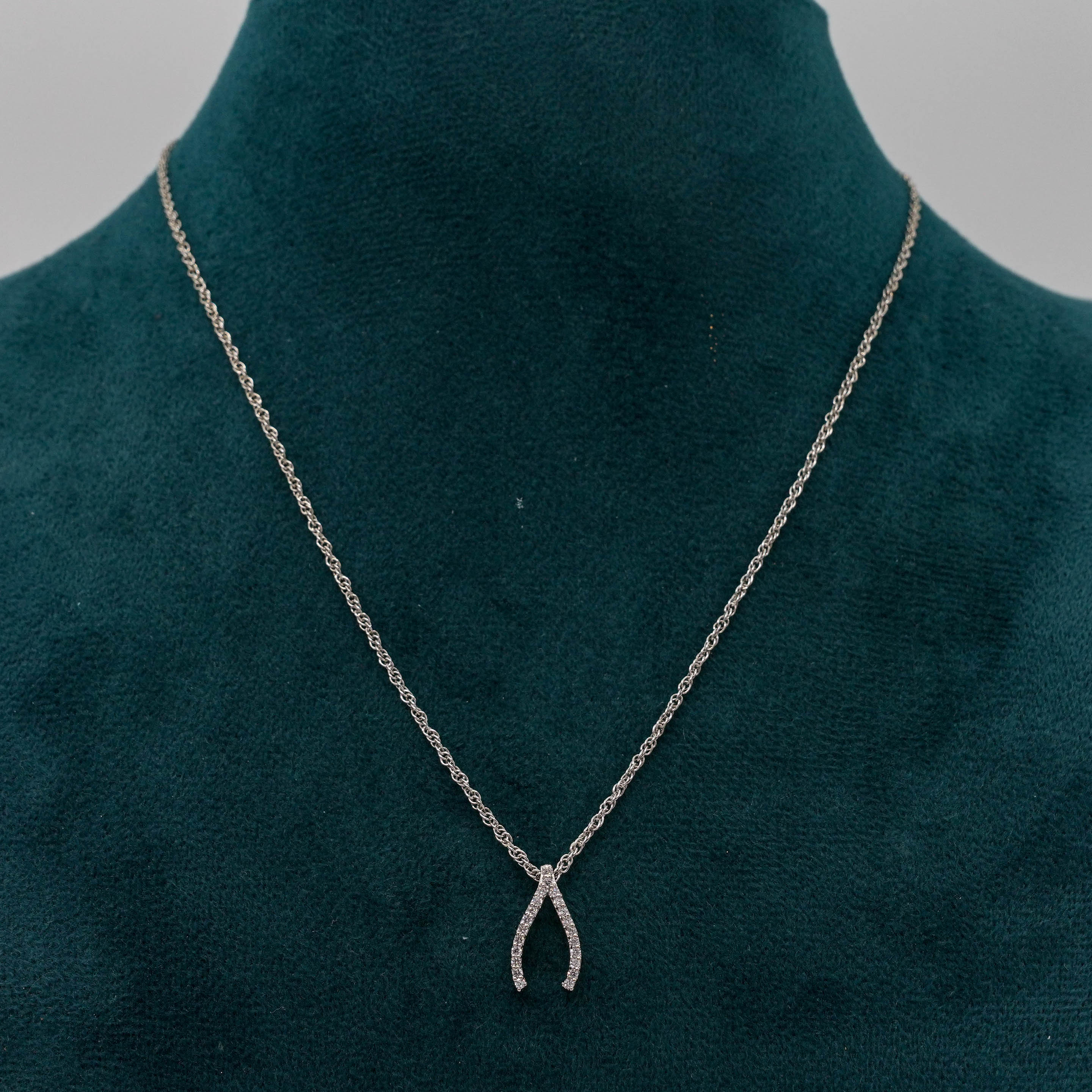 Silver Wishbone Necklace