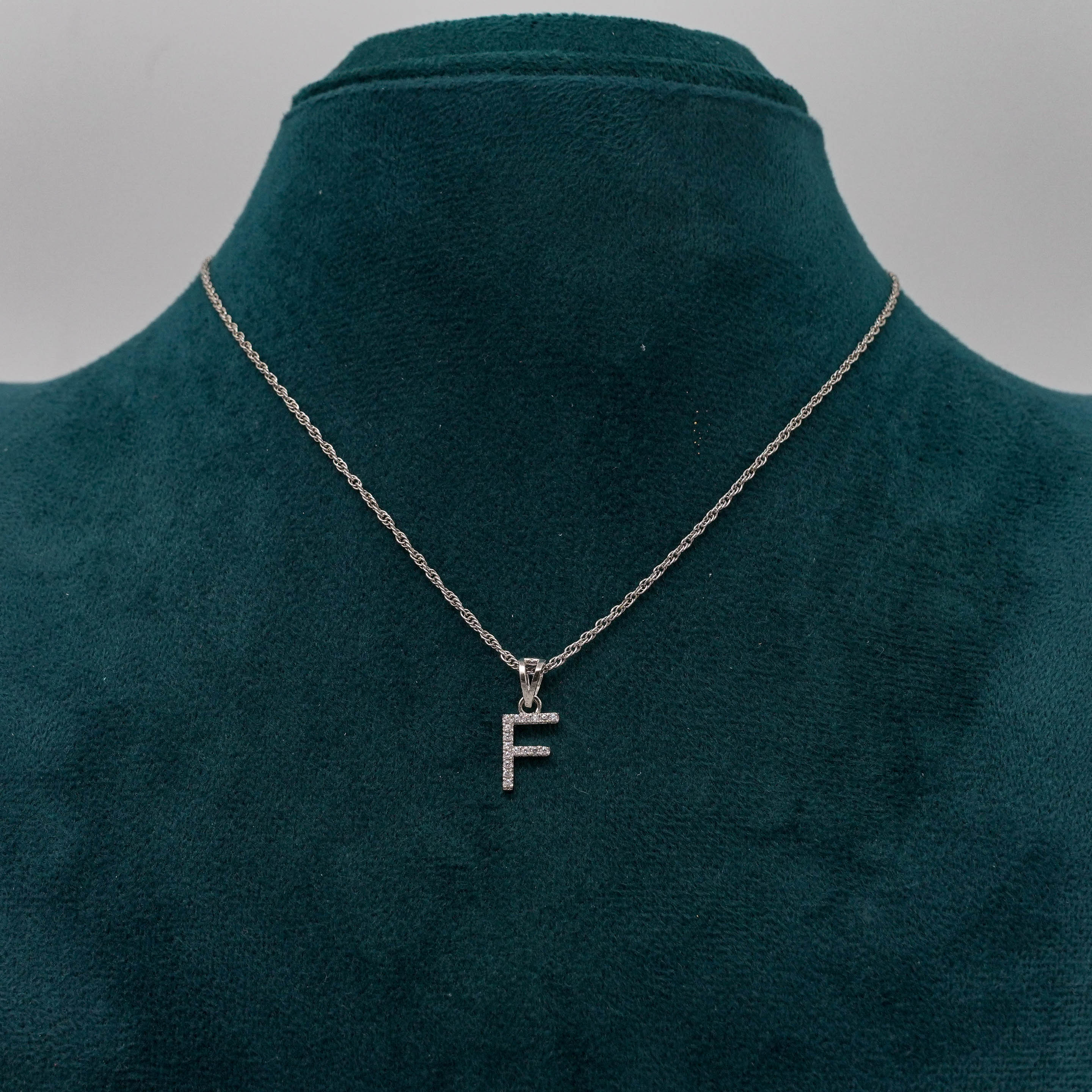 Tulasii - The Concept Jewelry - Silver Initial Necklace