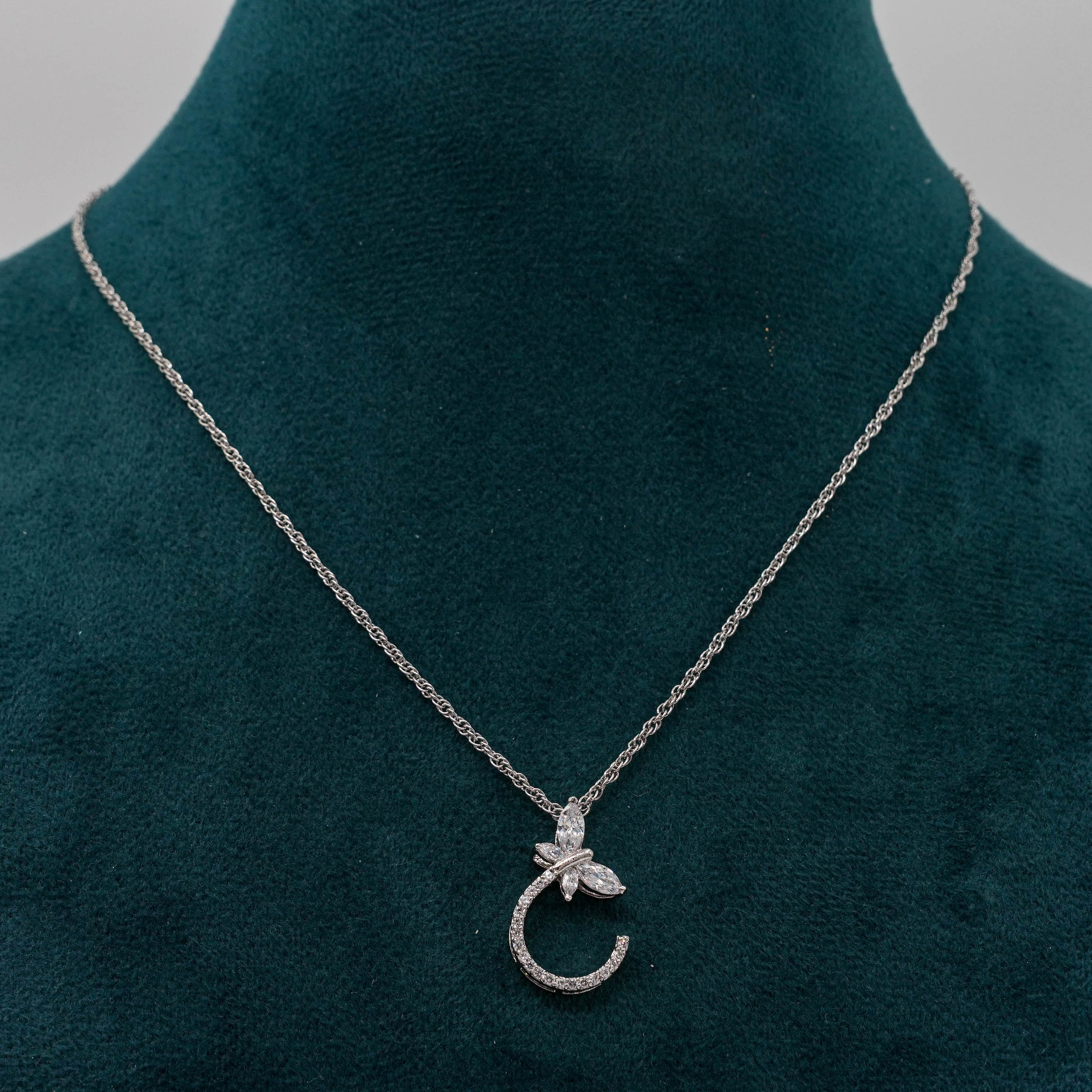 Tulasii - The Concept Jewelry - Silver Initial Necklace